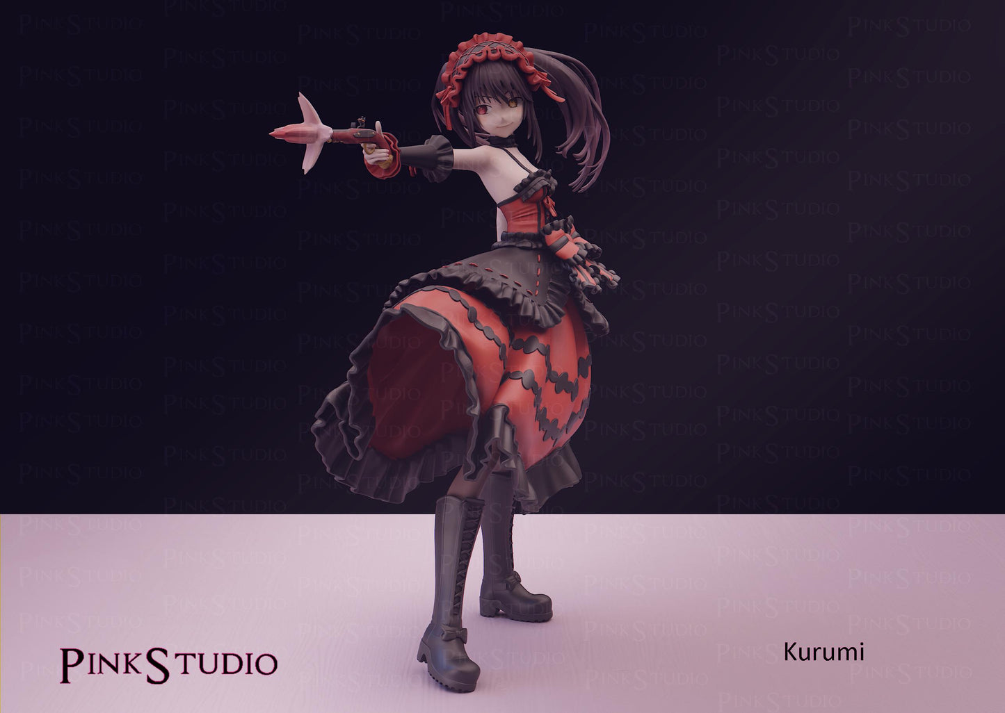 Evil Spirit Girl Model Kit | 3D Resin Printed Figurine | Pink Studio