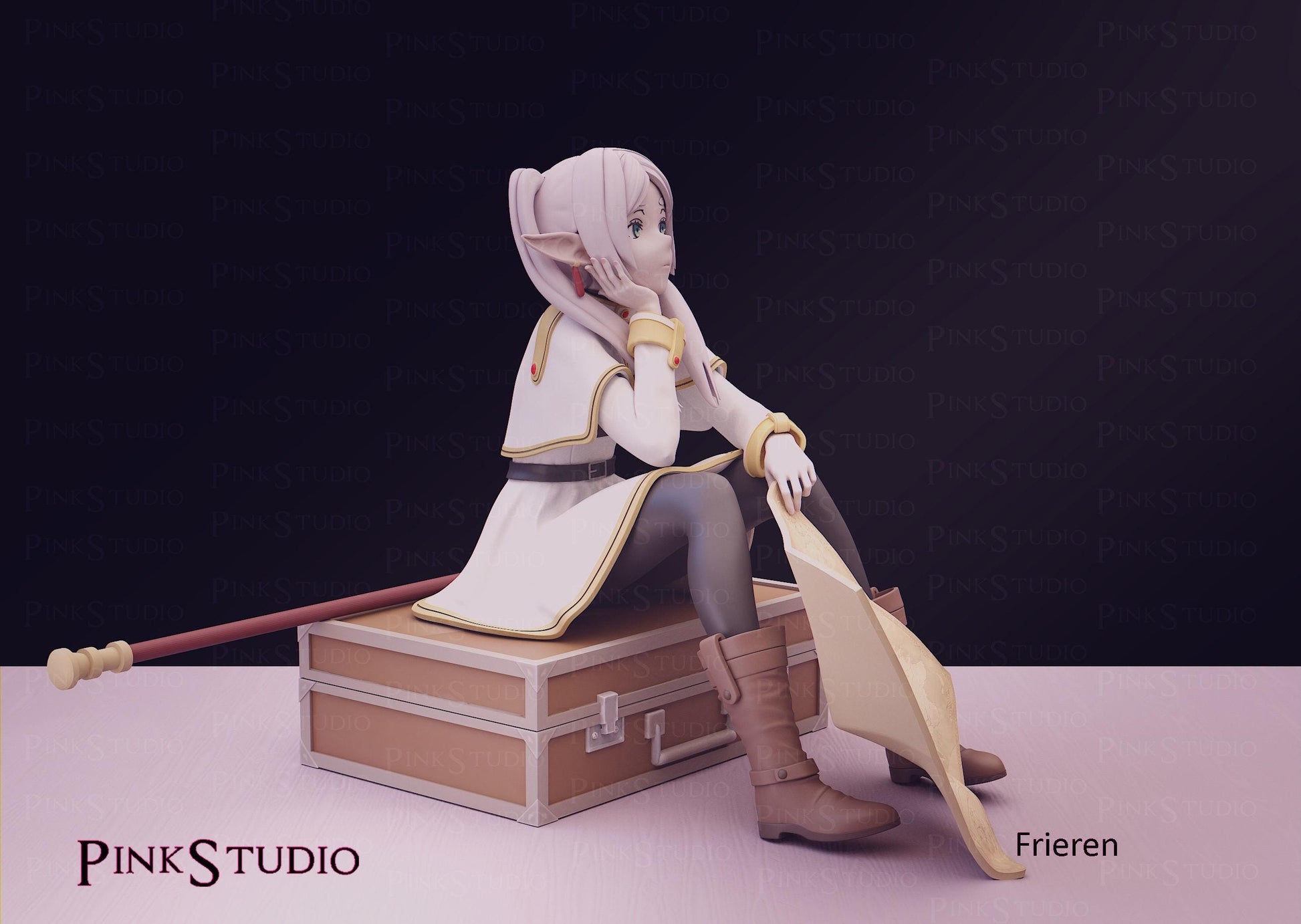 Mage Girl Model Kit | 3D Resin Printed Figurine | Pink Studio
