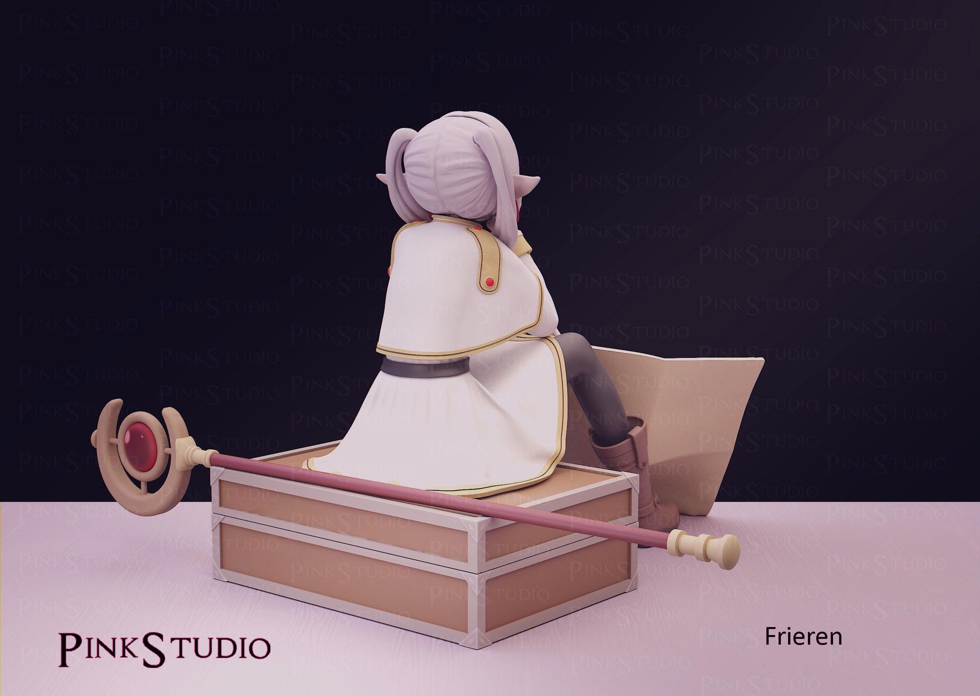 Mage Girl Model Kit | 3D Resin Printed Figurine | Pink Studio
