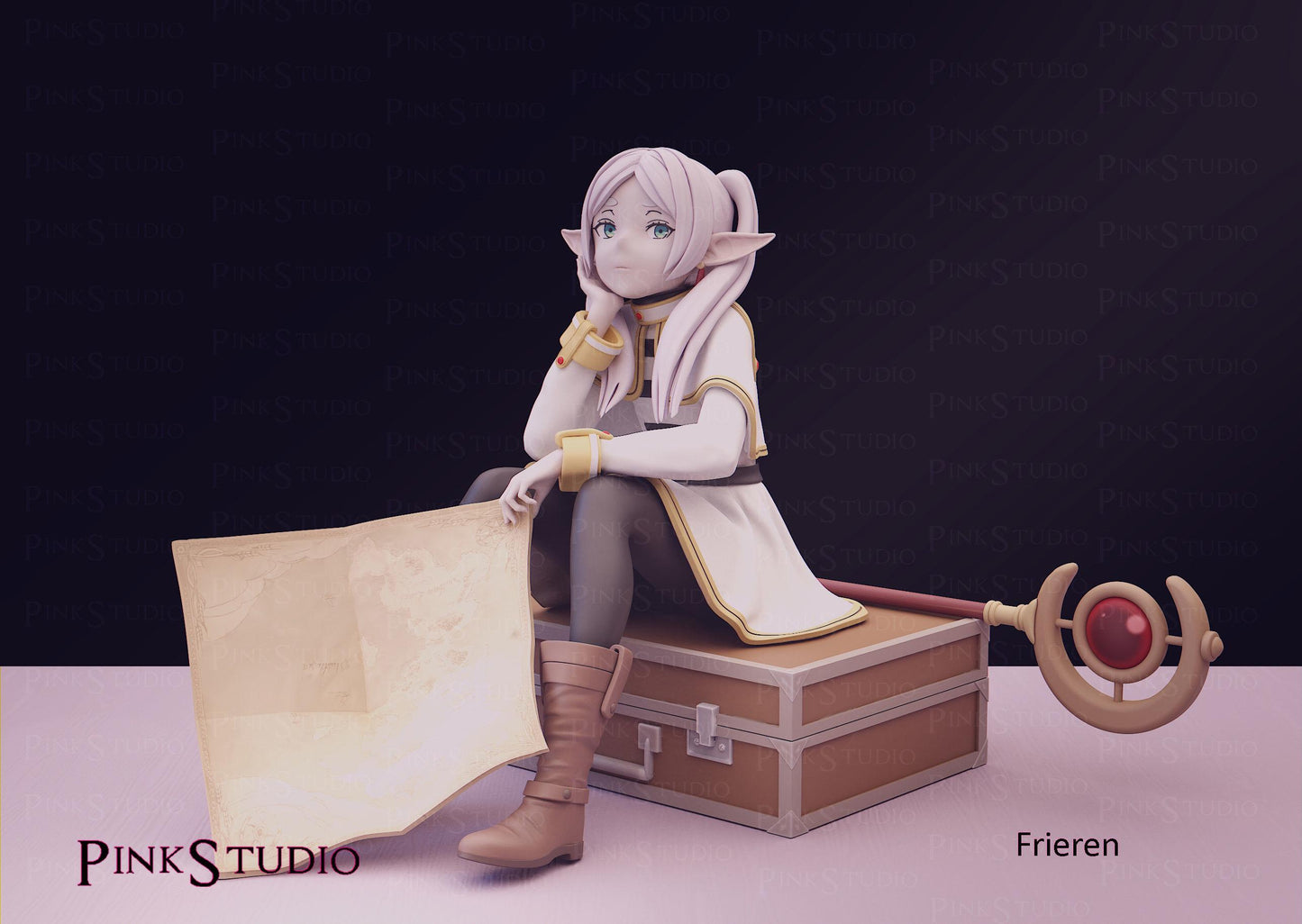 Mage Girl Model Kit | 3D Resin Printed Figurine | Pink Studio