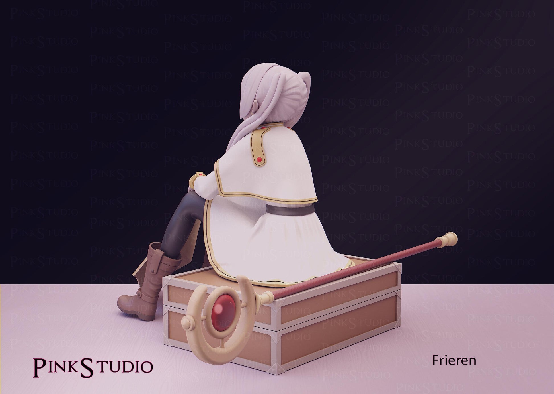 Mage Girl Model Kit | 3D Resin Printed Figurine | Pink Studio