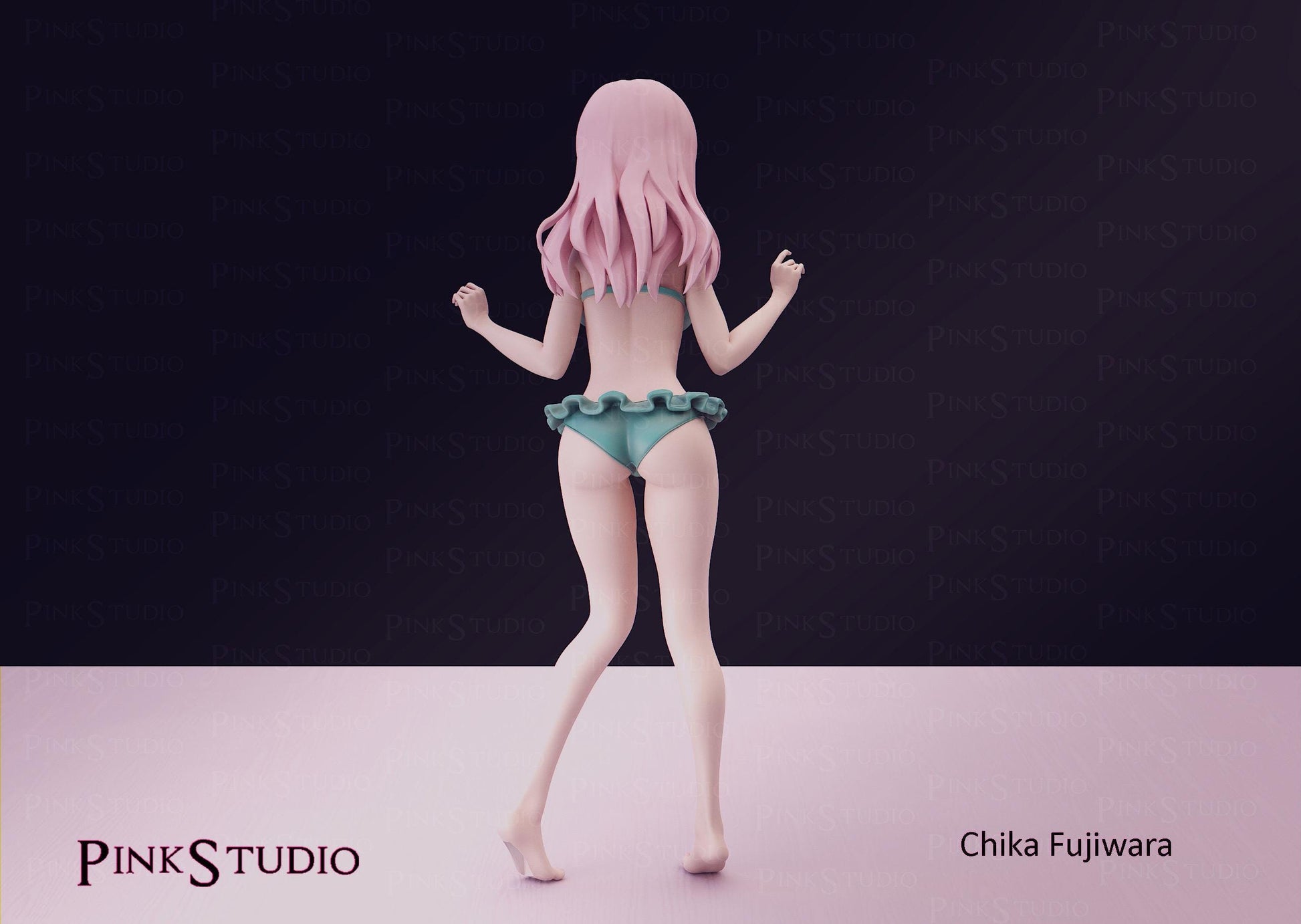 Secretary Schoolgirl Model Kit | 3D Resin Printed Figurine | Pink Studio