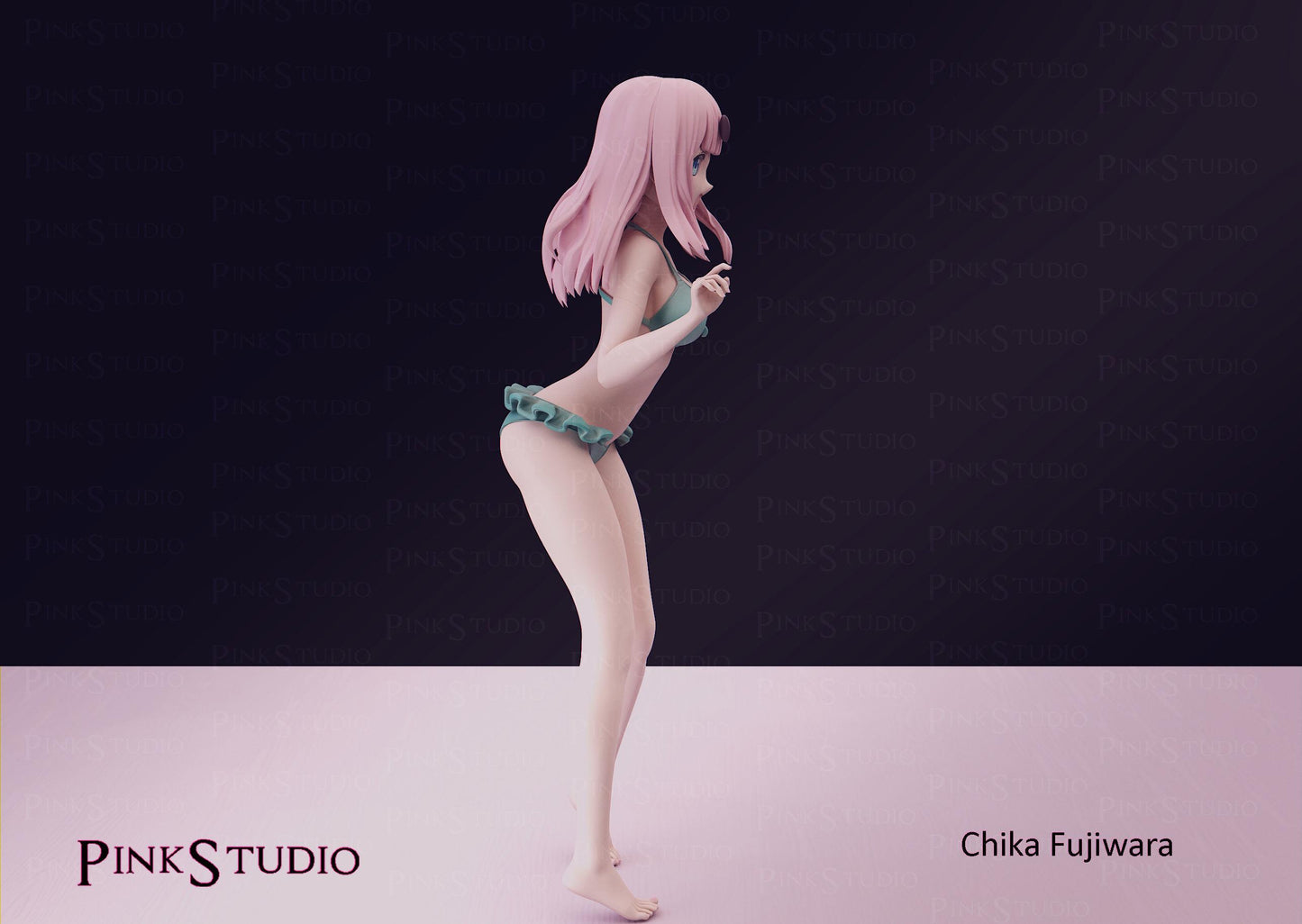 Secretary Schoolgirl Model Kit | 3D Resin Printed Figurine | Pink Studio
