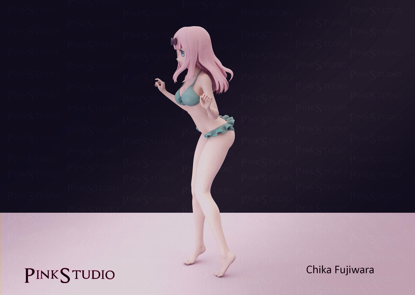 Secretary Schoolgirl Model Kit | 3D Resin Printed Figurine | Pink Studio