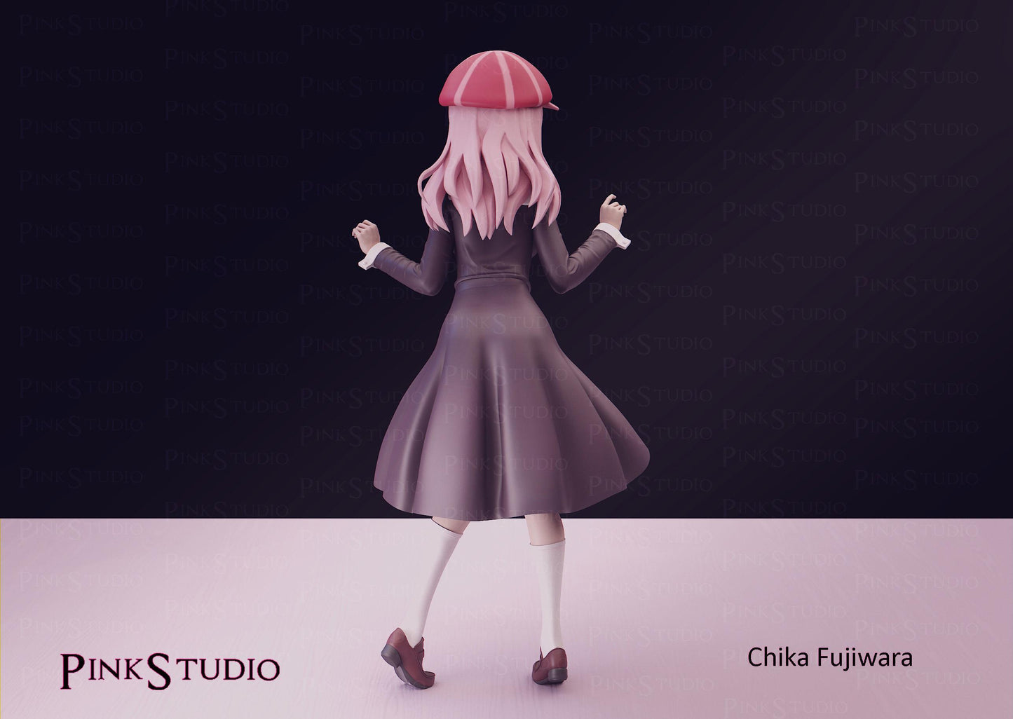 Secretary Schoolgirl Model Kit | 3D Resin Printed Figurine | Pink Studio