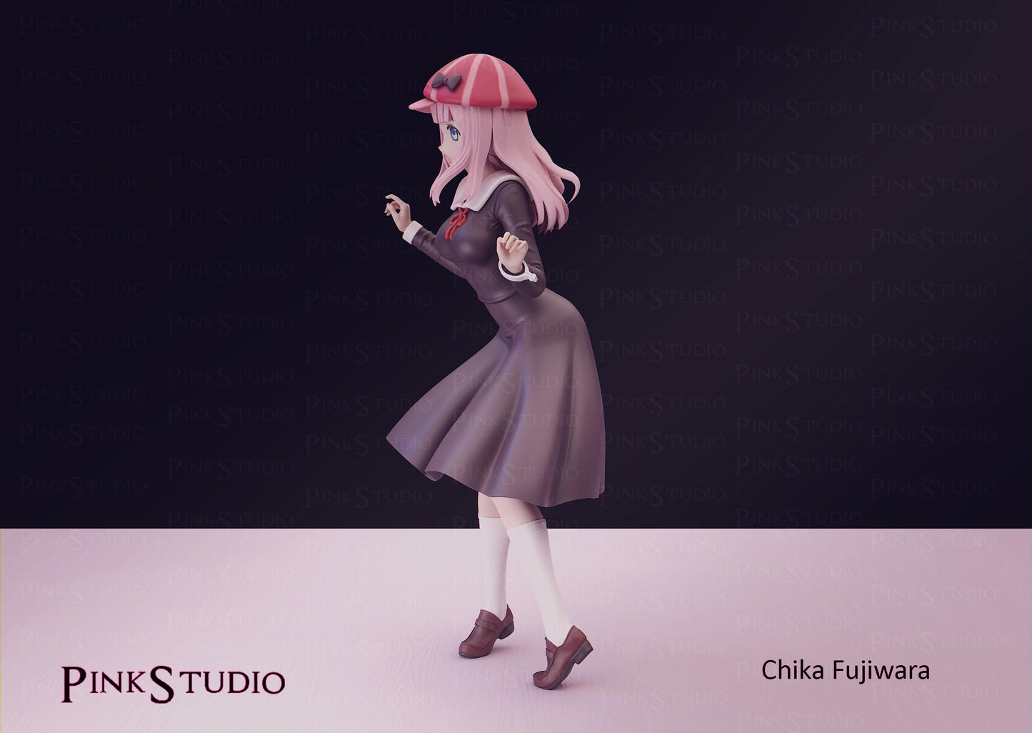 Secretary Schoolgirl Model Kit | 3D Resin Printed Figurine | Pink Studio