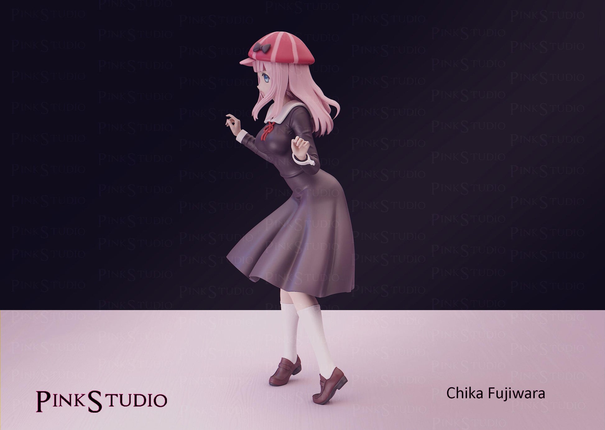 Secretary Schoolgirl Model Kit | 3D Resin Printed Figurine | Pink Studio