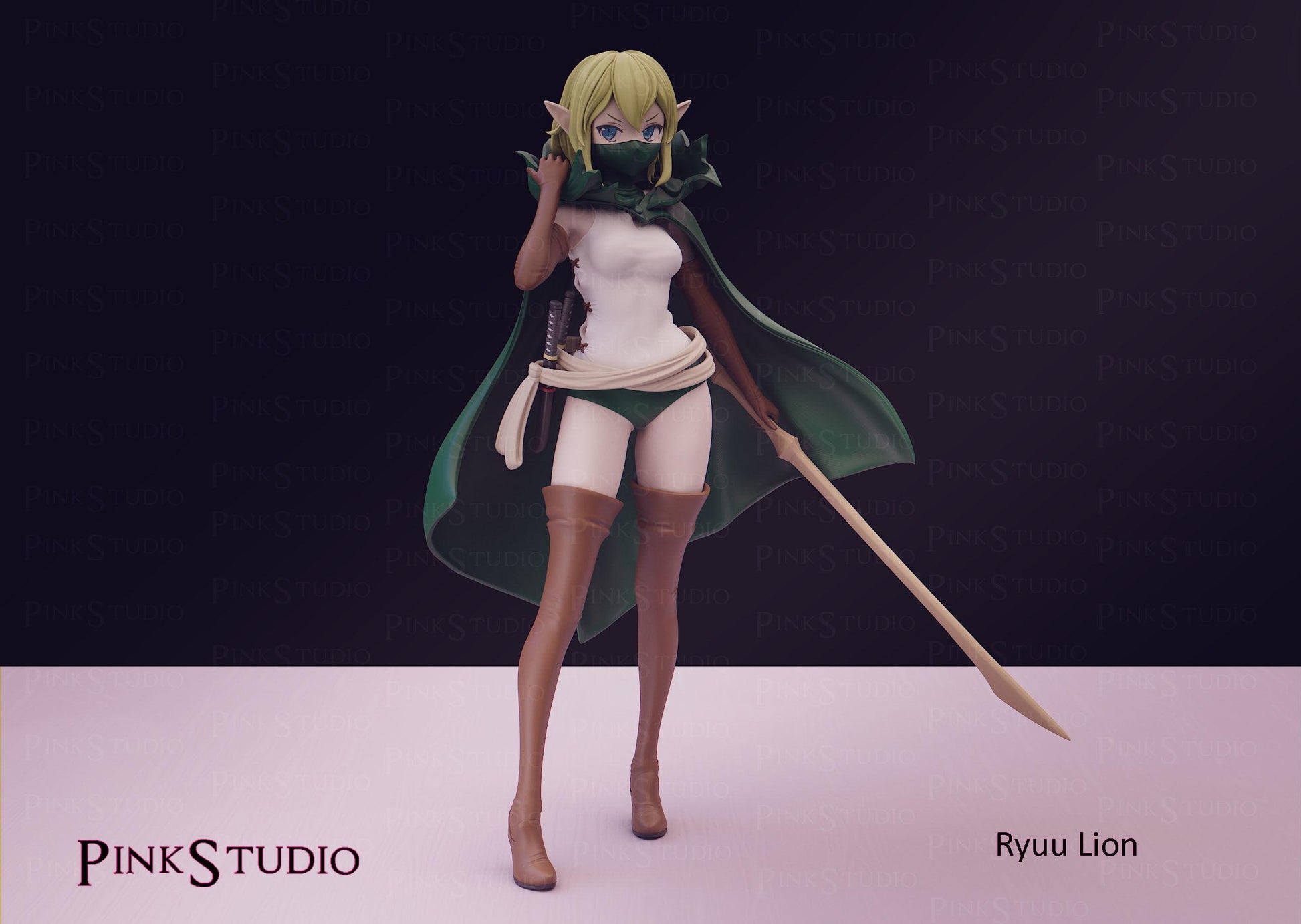 Elf Warrior Model Kit | 3D Resin Printed Figurine | Pink Studio