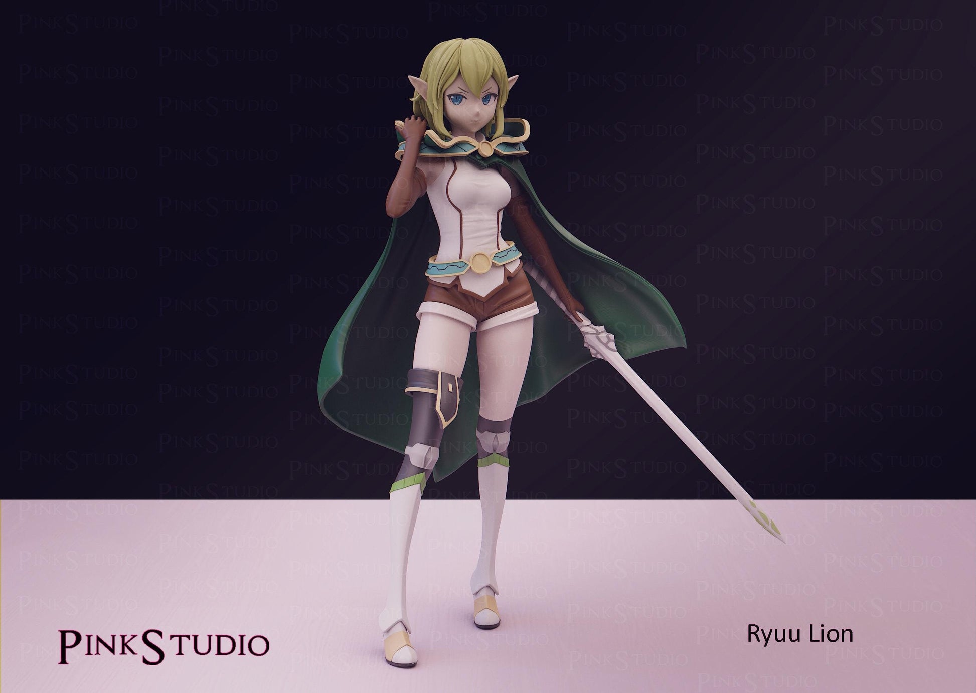 Elf Warrior Model Kit | 3D Resin Printed Figurine | Pink Studio