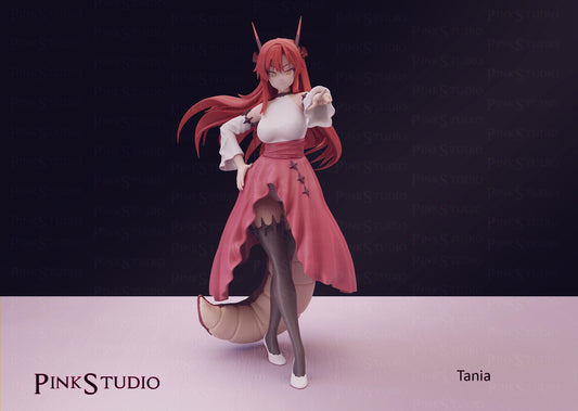 Dragon Girl Model Kit | 3D Resin Printed Figurine | Pink Studio