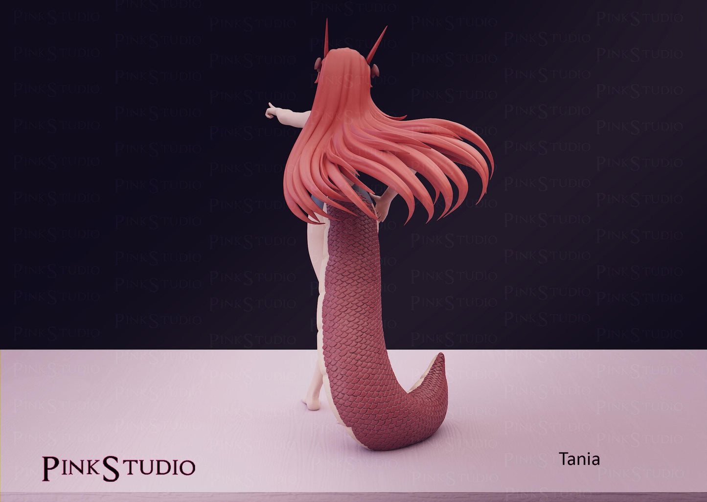 Dragon Girl Model Kit | 3D Resin Printed Figurine | Pink Studio