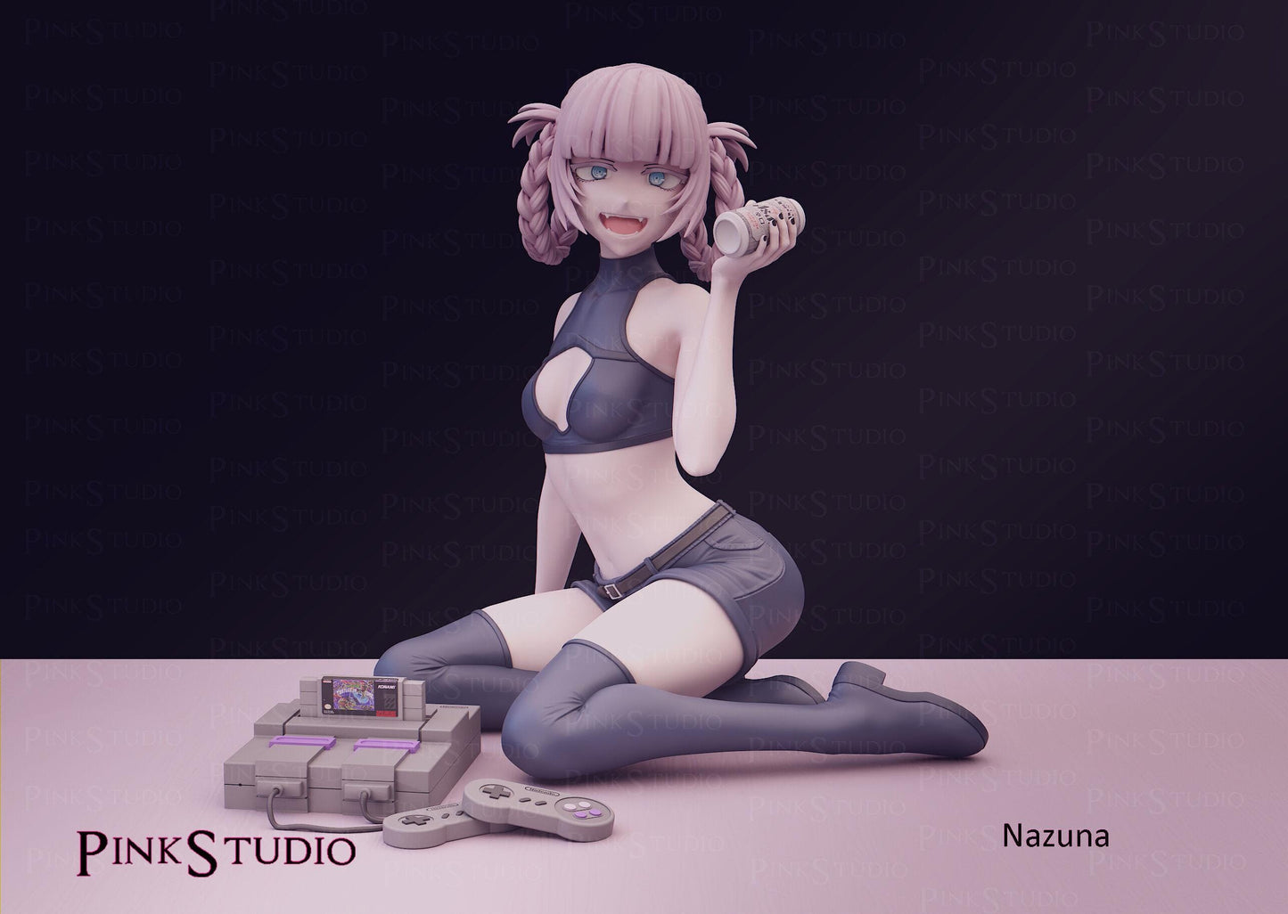 Vampire Girl Model Kit | 3D Resin Printed Figurine | Pink Studio