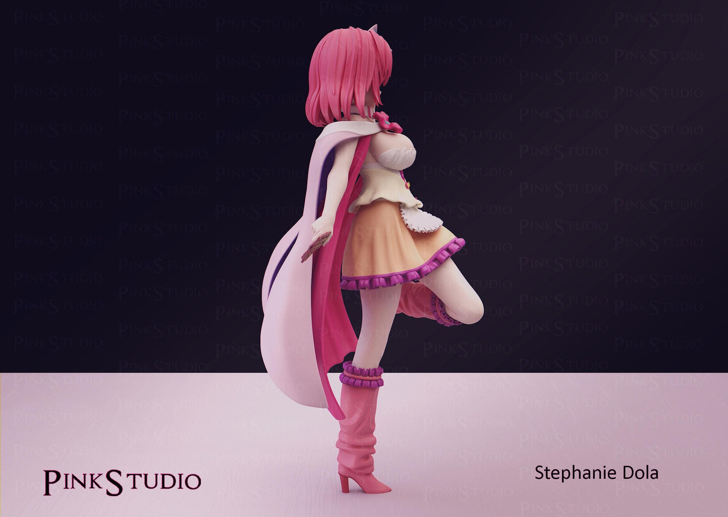 Poker Girl Model Kit | 3D Resin Printed Figurine | Pink Studio