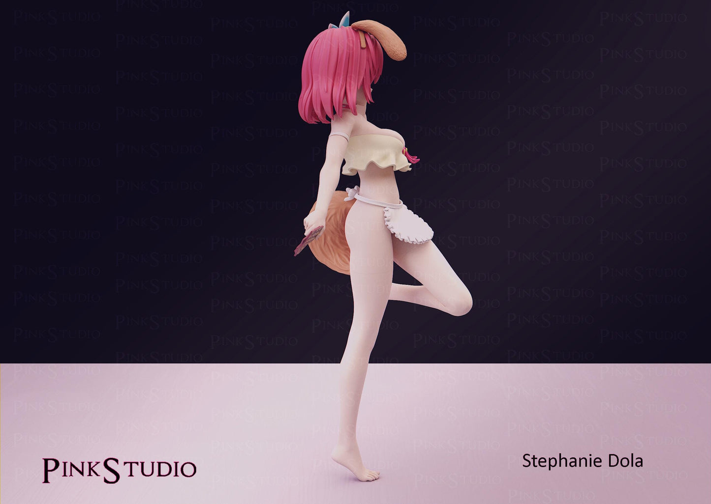Poker Girl Model Kit | 3D Resin Printed Figurine | Pink Studio