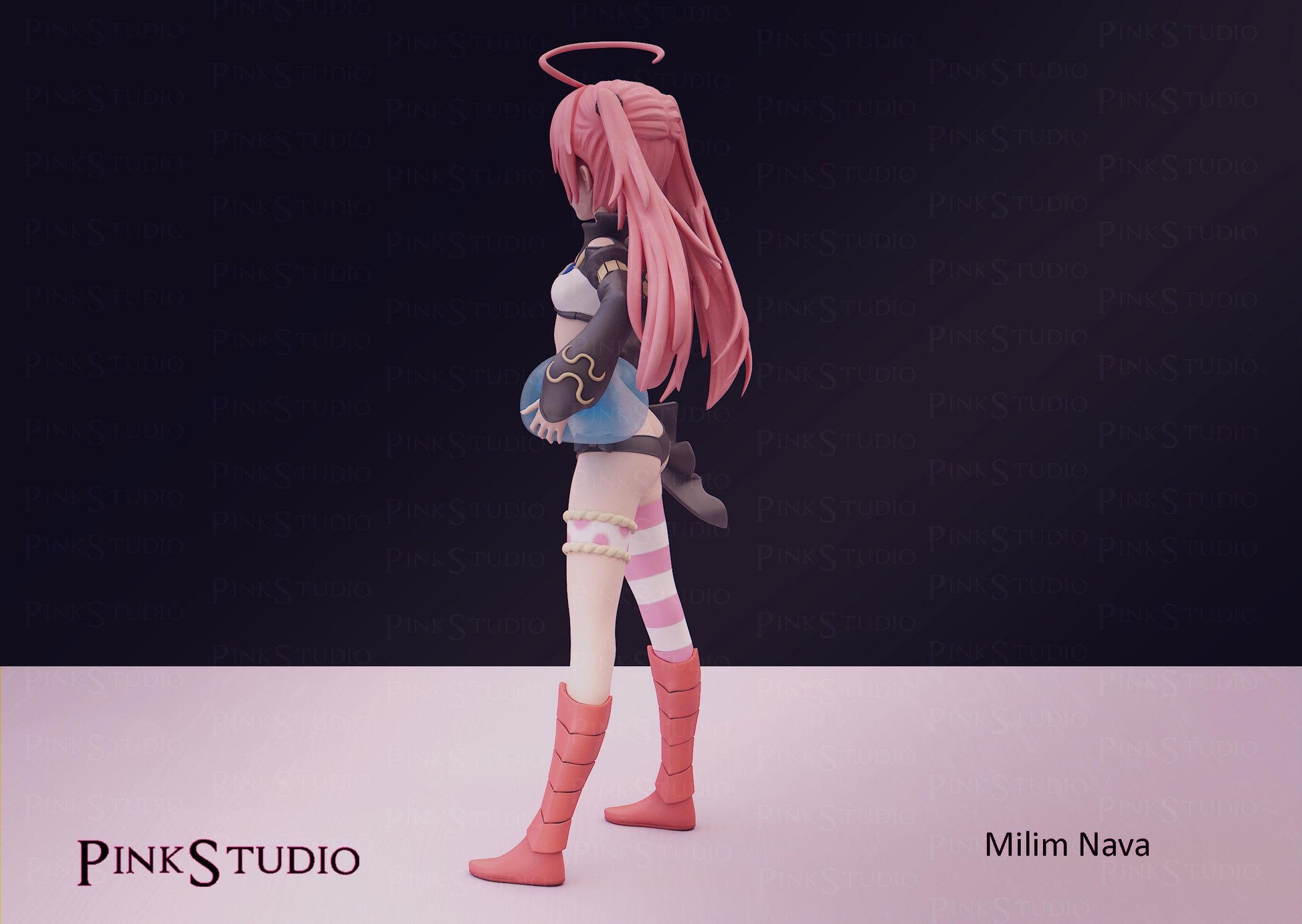 Dragonoid Girl Model Kit | 3D Resin Printed Figurine | Pink Studio