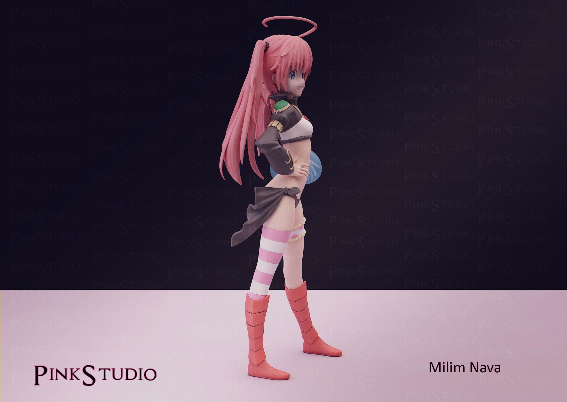 Dragonoid Girl Model Kit | 3D Resin Printed Figurine | Pink Studio