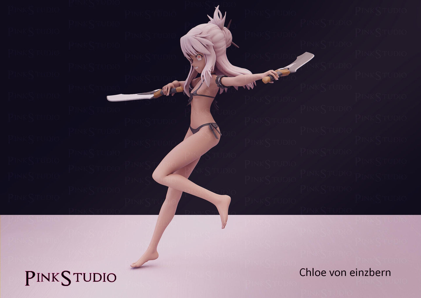 Warrior Girl Model Kit | 3D Resin Printed Figurine | Pink Studio