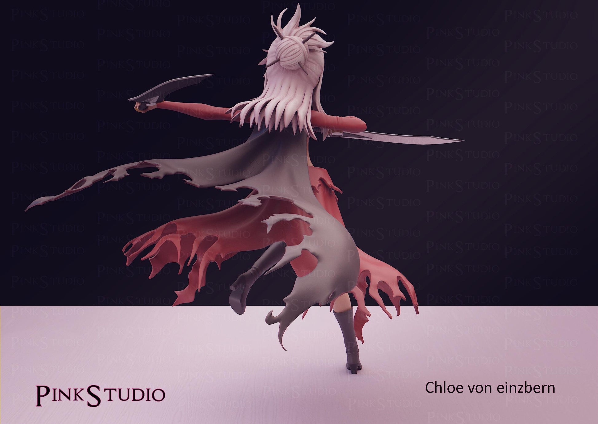 Warrior Girl Model Kit | 3D Resin Printed Figurine | Pink Studio