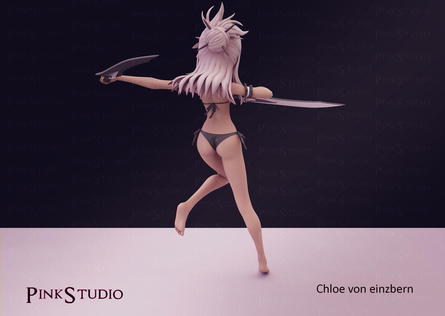 Warrior Girl Model Kit | 3D Resin Printed Figurine | Pink Studio