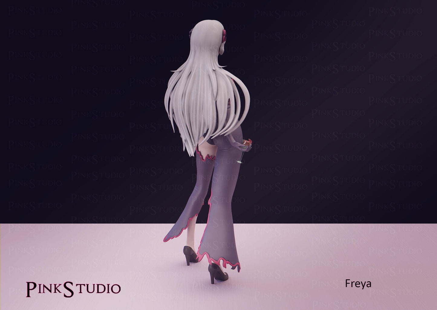 Goddess Girl Model Kit | 3D Resin Printed Figurine | Pink Studio