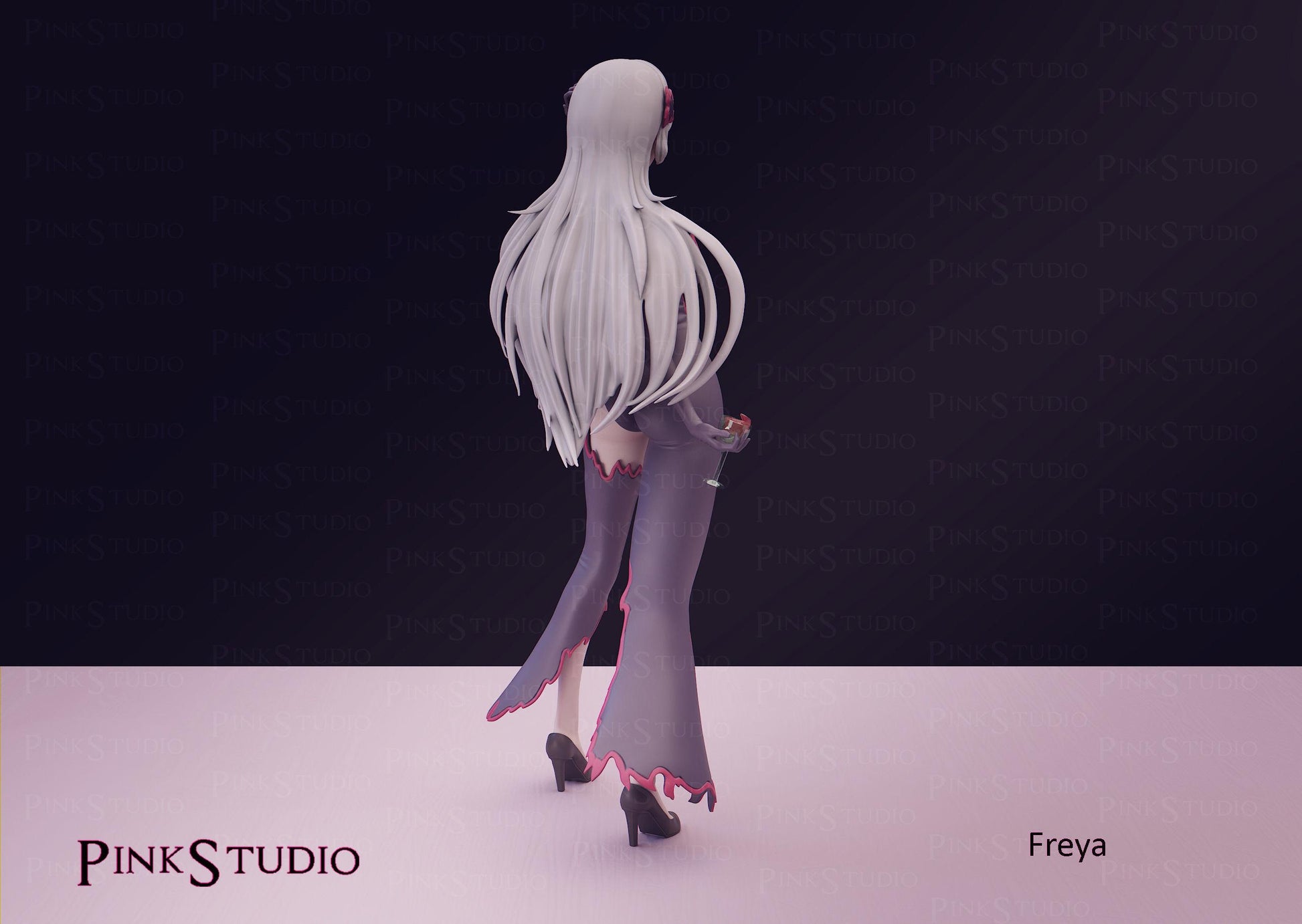Goddess Girl Model Kit | 3D Resin Printed Figurine | Pink Studio