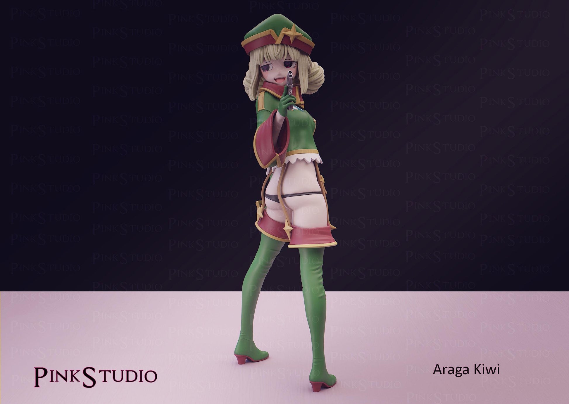 Soldier Girl Model Kit | 3D Resin Printed Figurine | Pink Studio