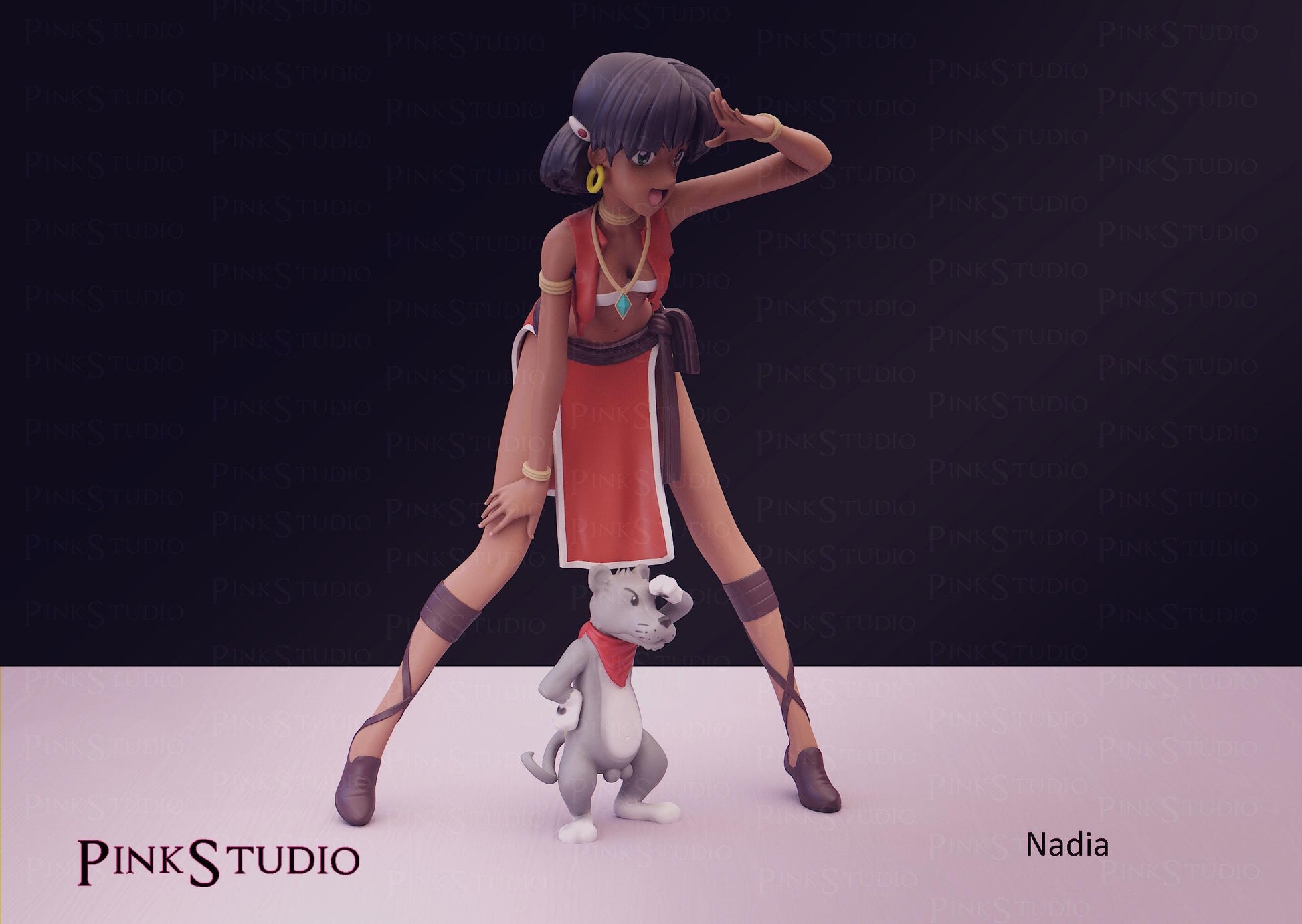 Circus Performer Girl Model Kit | 3D Resin Printed Figurine | Pink Studio