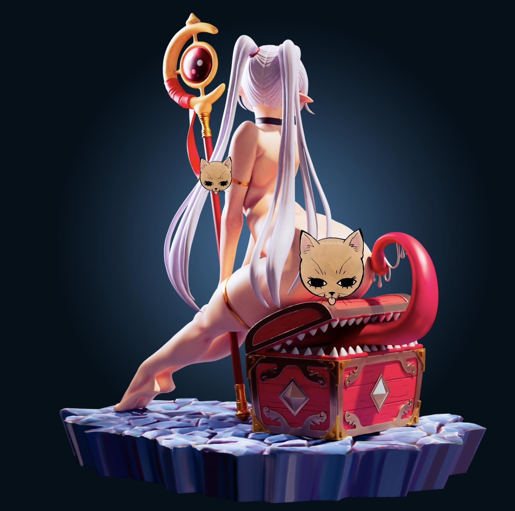 Mage Girl Model Kit | 3D Resin Printed Figurine | Officer Rhu