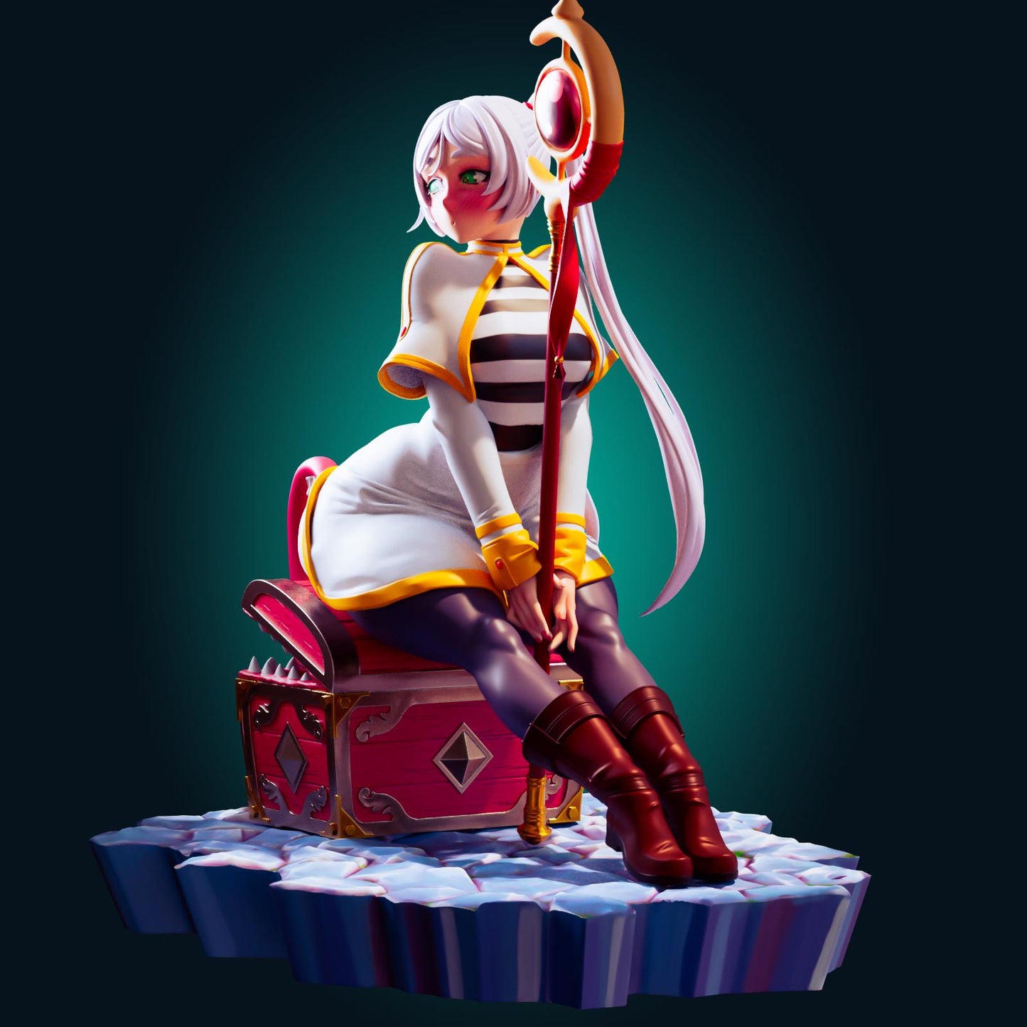 Mage Girl Model Kit | 3D Resin Printed Figurine | Officer Rhu
