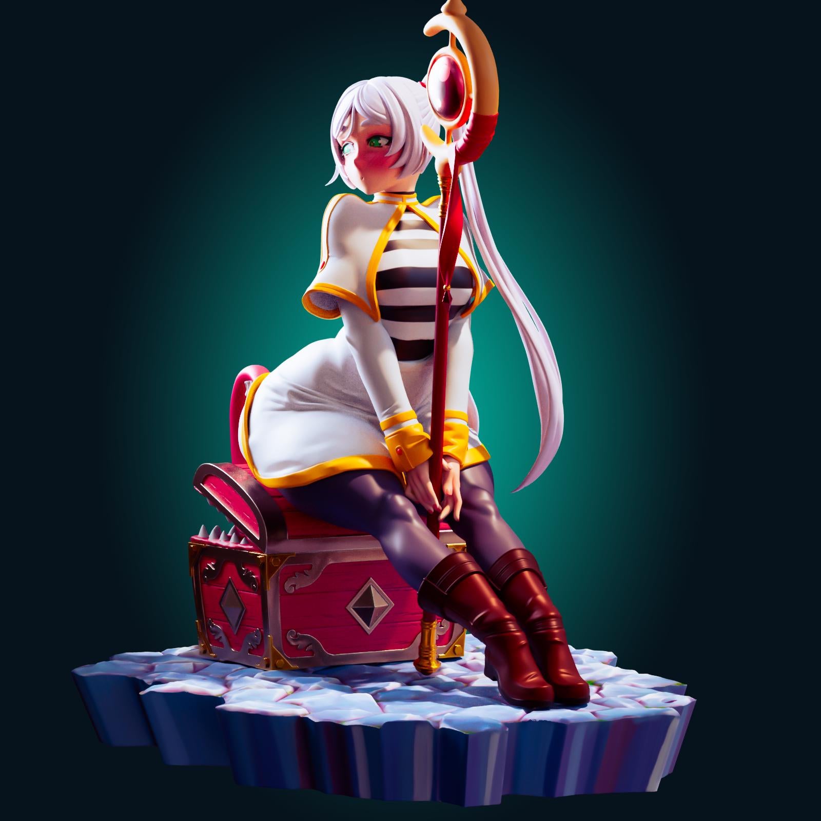 Mage Girl Model Kit | 3D Resin Printed Figurine | Officer Rhu