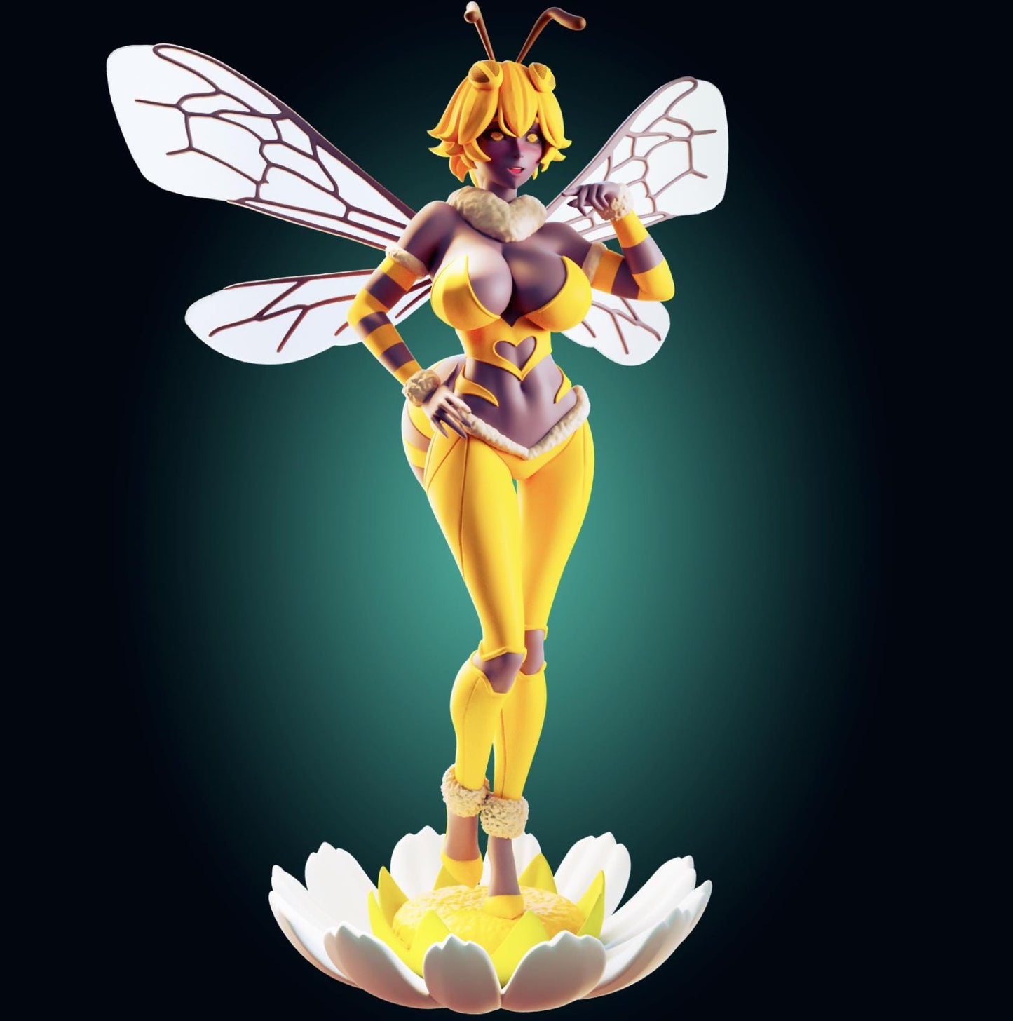 Bee Girl Waifu Model Kit | 3D Resin Printed Figurine | Officer Rhu