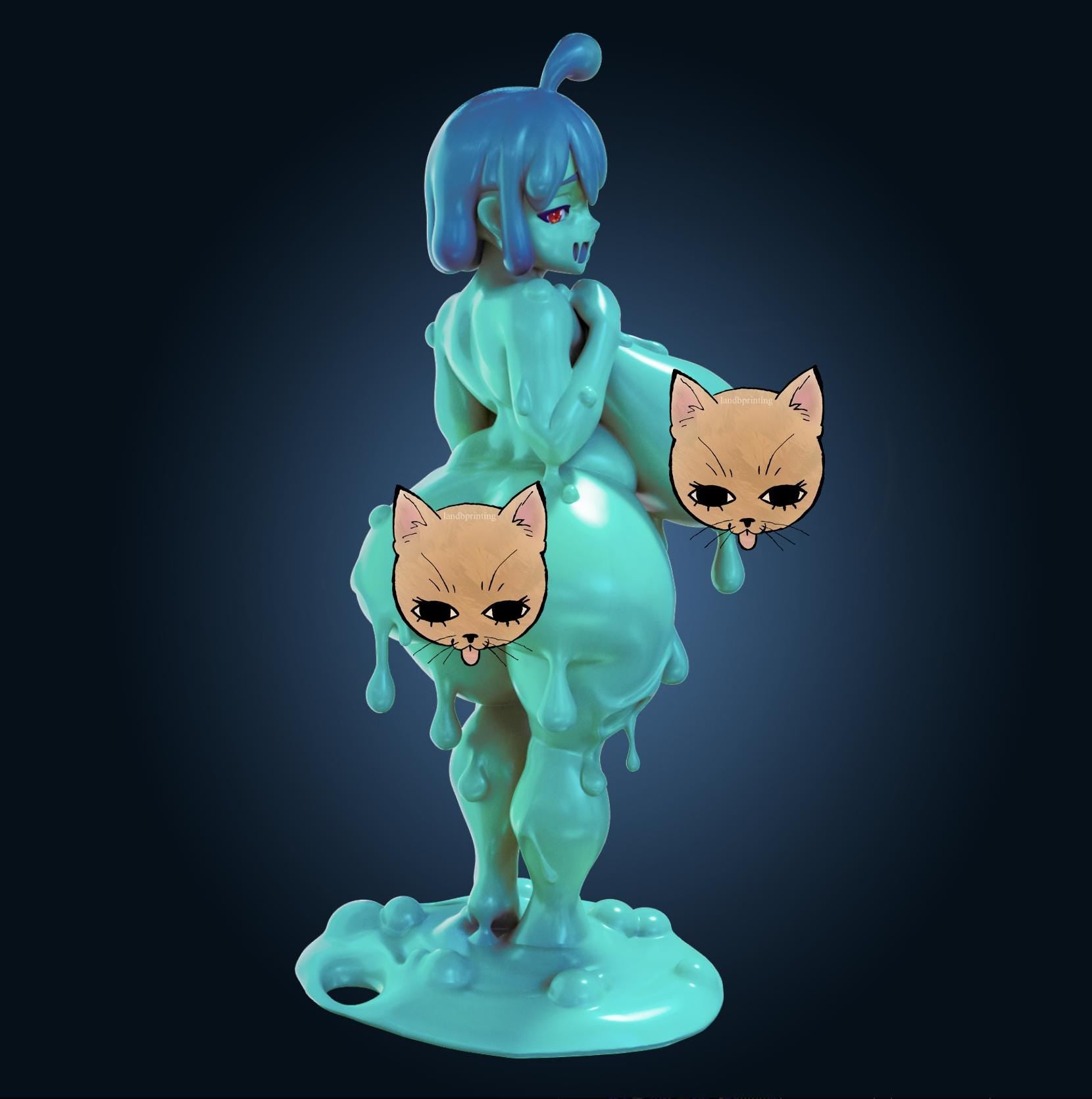 Slime Girl Thick Waifu Model Kit | 3D Resin Printed Figurine | Officer Rhu