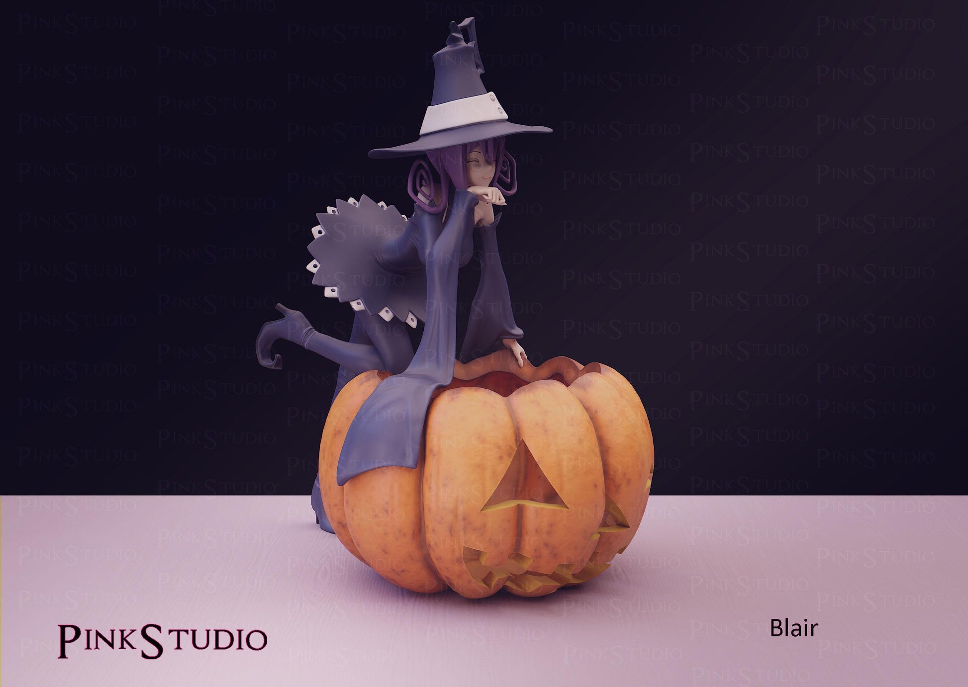 Witch Girl Model Kit | 3D Resin Printed Figurine | Pink Studio