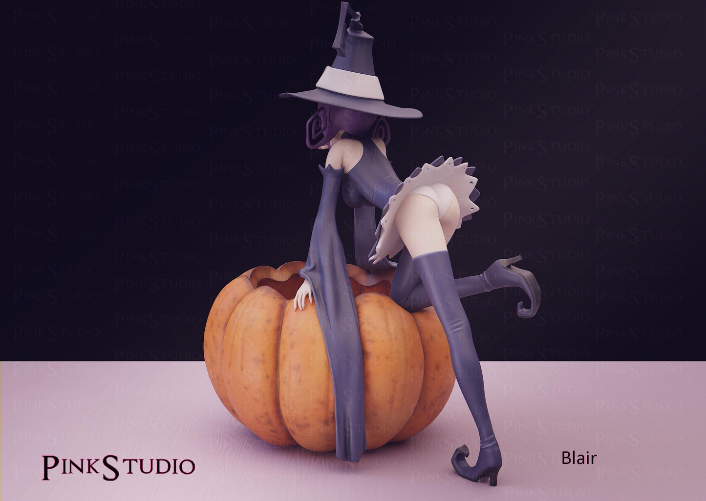 Witch Girl Model Kit | 3D Resin Printed Figurine | Pink Studio