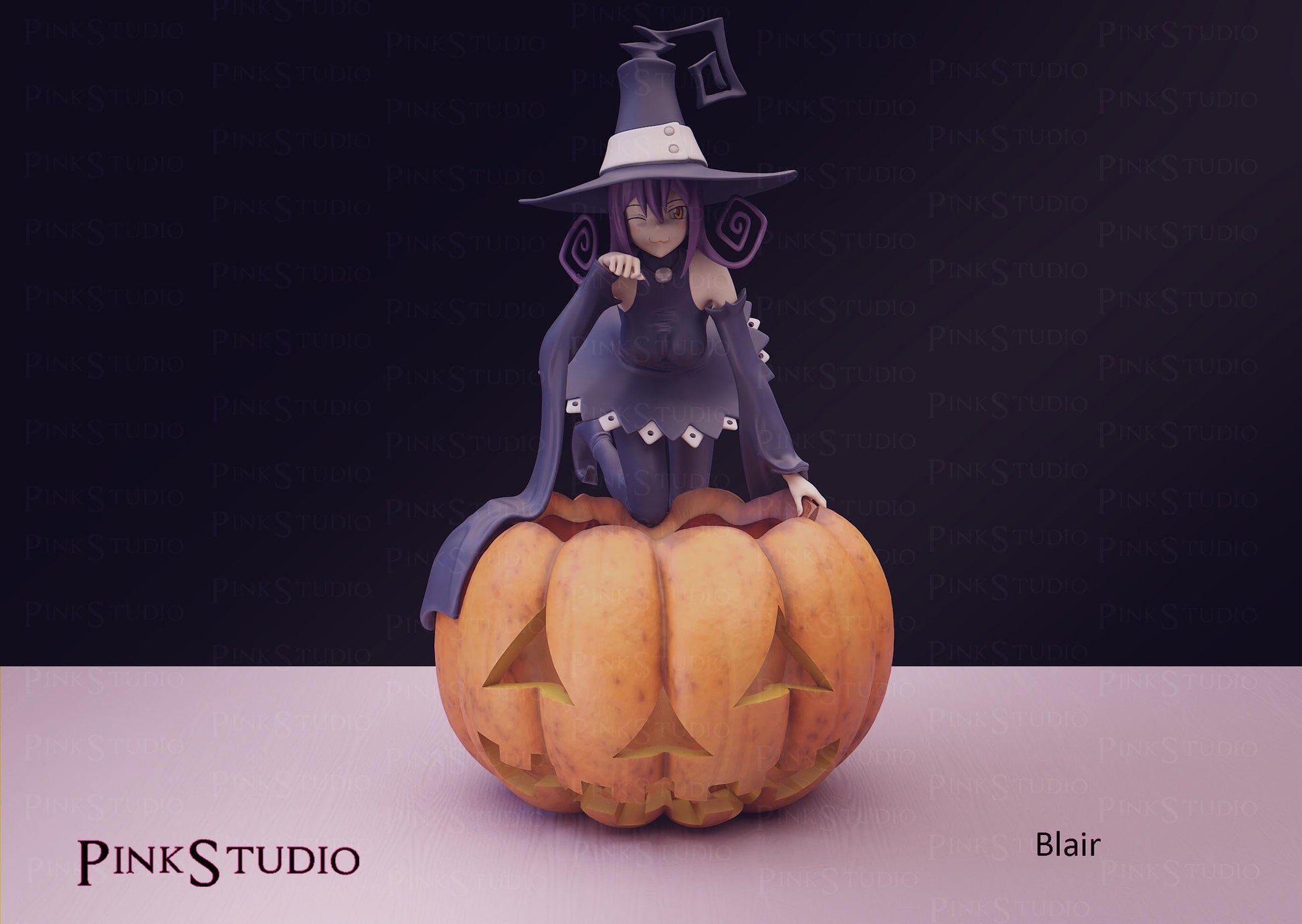 Witch Girl Model Kit | 3D Resin Printed Figurine | Pink Studio