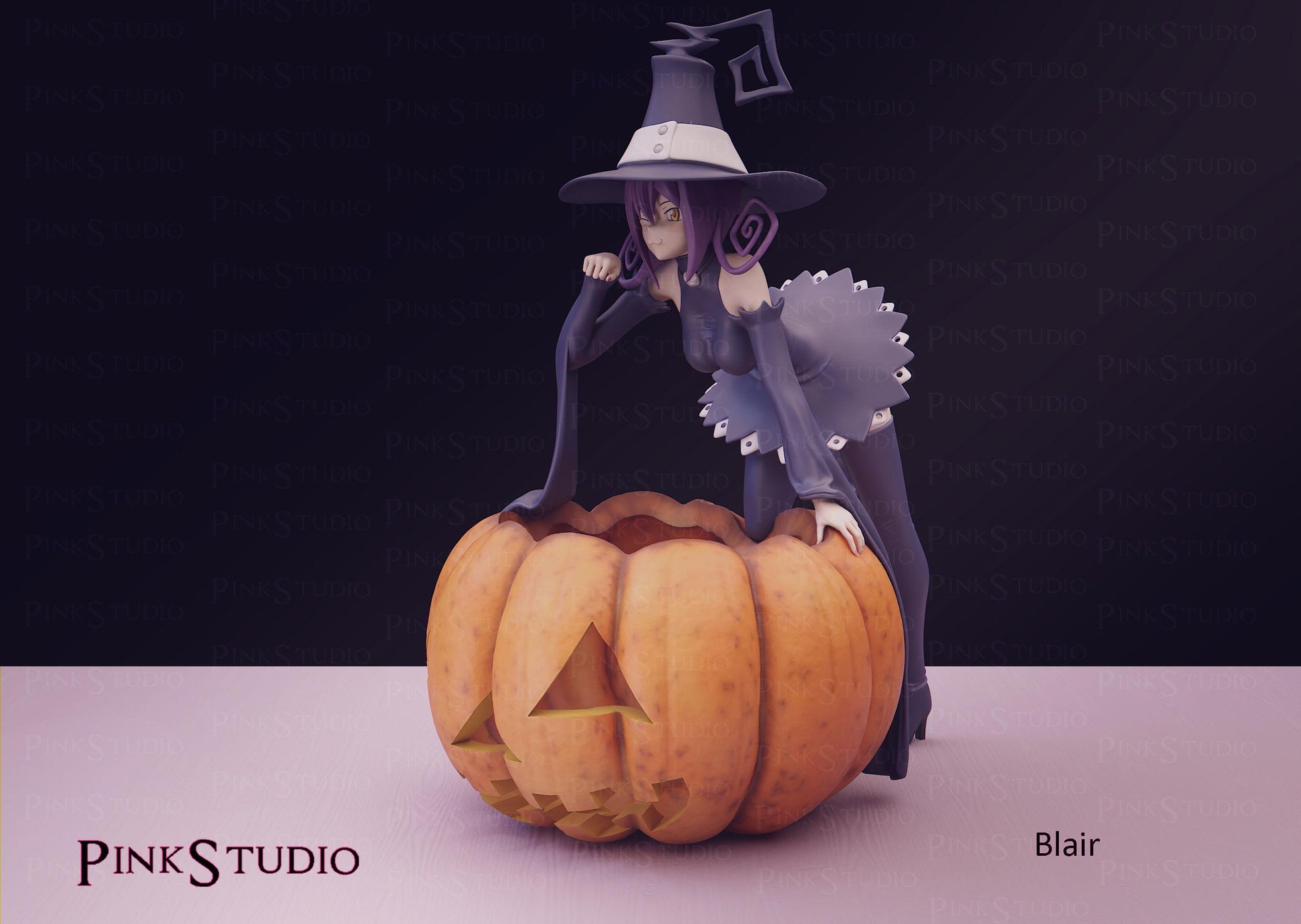 Witch Girl Model Kit | 3D Resin Printed Figurine | Pink Studio