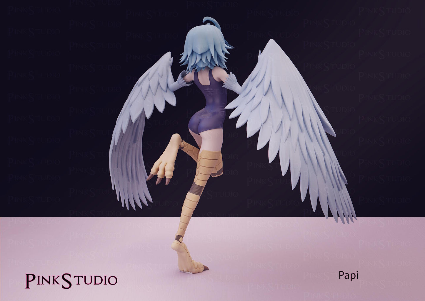 Harpy Girl Model Kit | 3D Resin Printed Figurine | Pink Studio