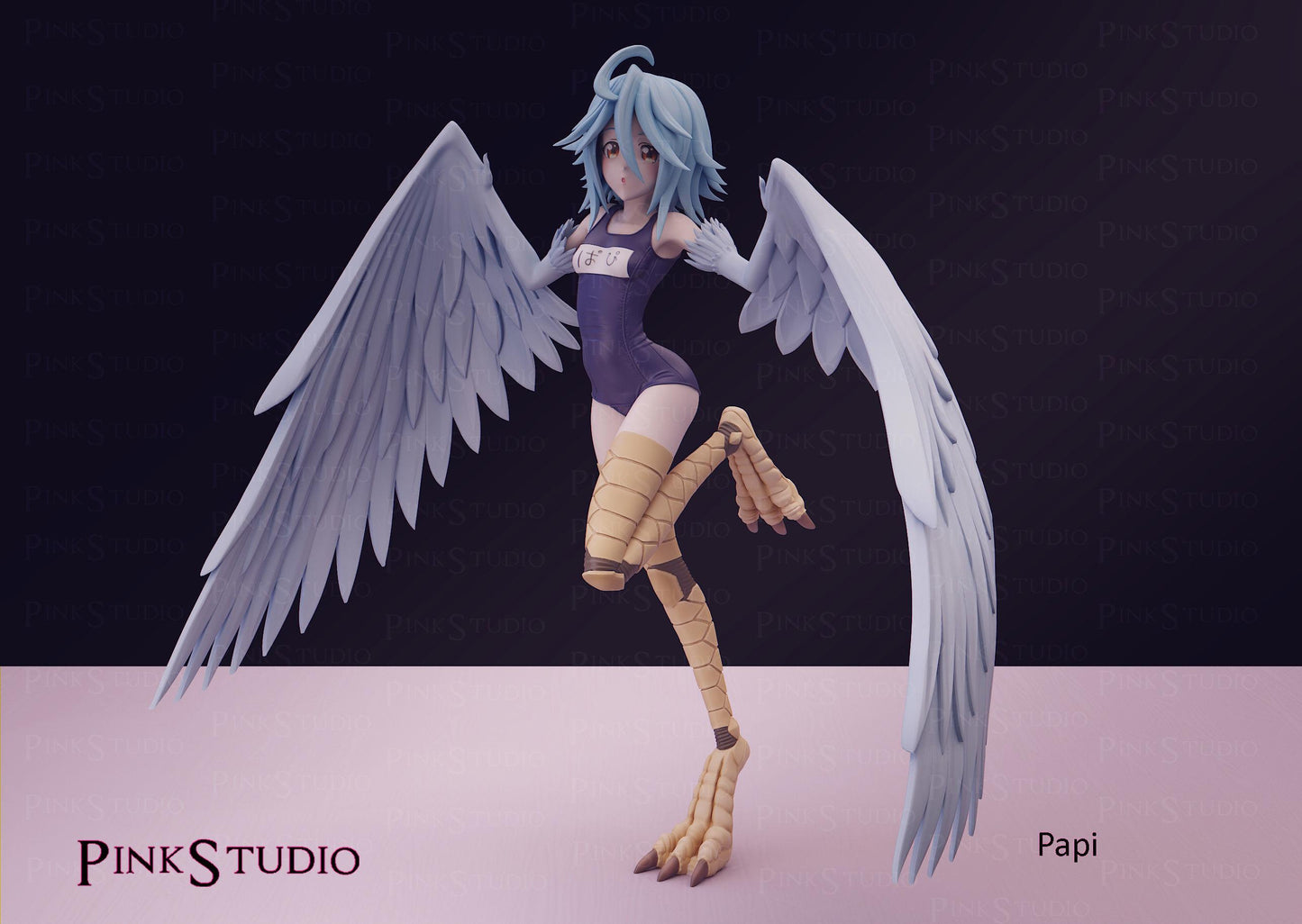 Harpy Girl Model Kit | 3D Resin Printed Figurine | Pink Studio