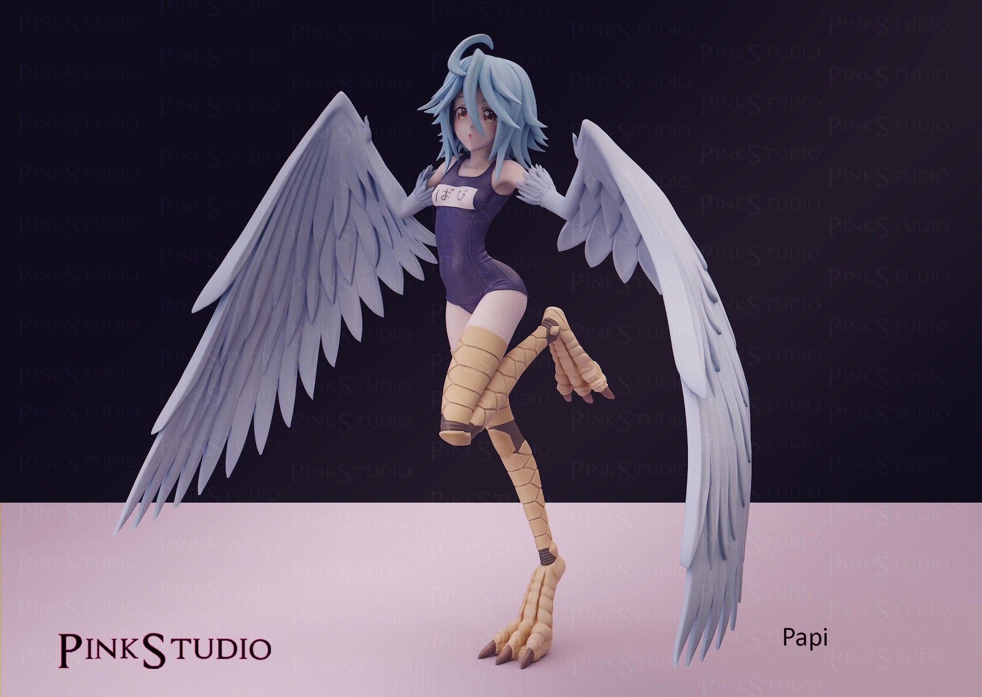 Harpy Girl Model Kit | 3D Resin Printed Figurine | Pink Studio