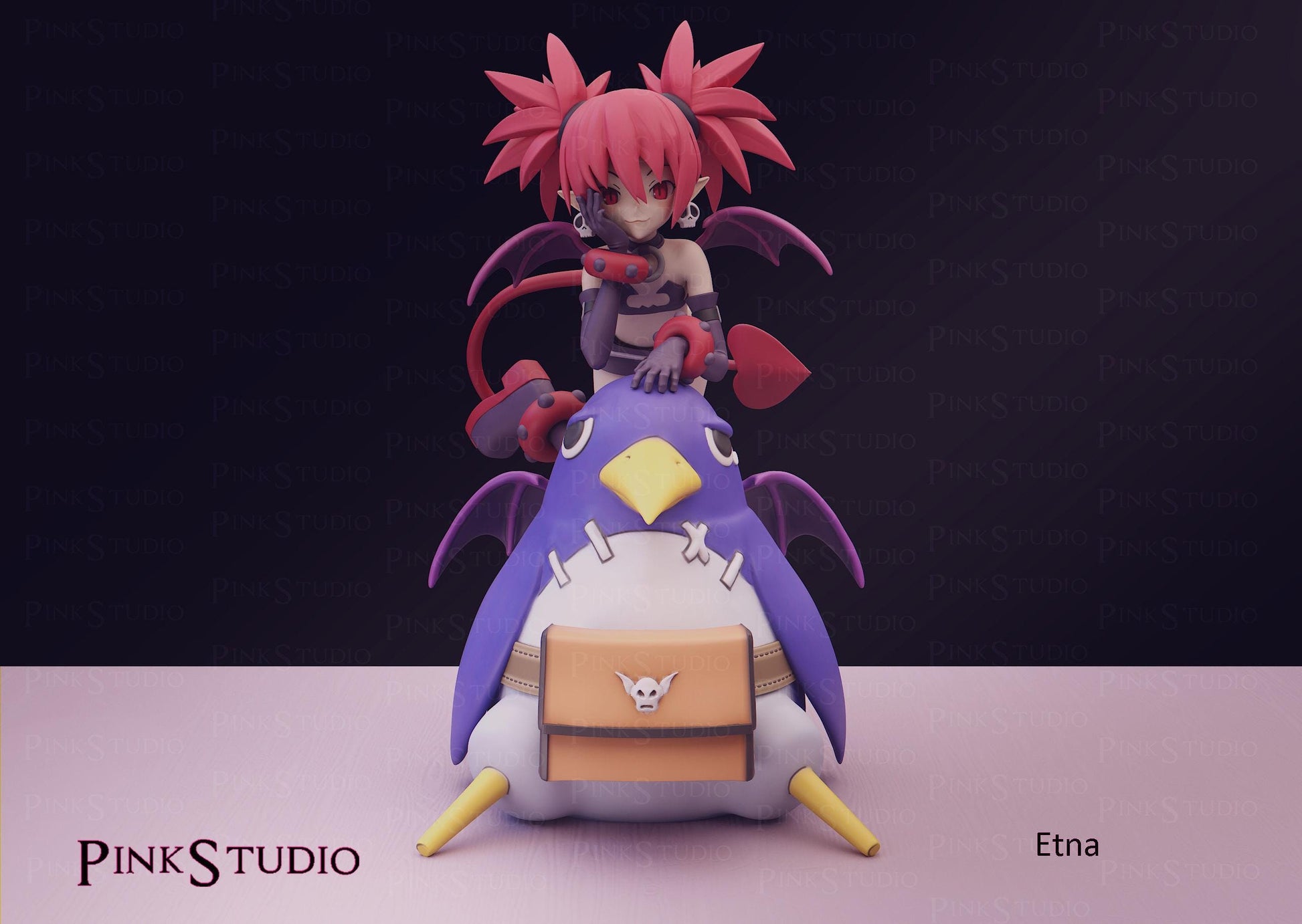 Demon Girl Model Kit | 3D Resin Printed Figurine | Pink Studio