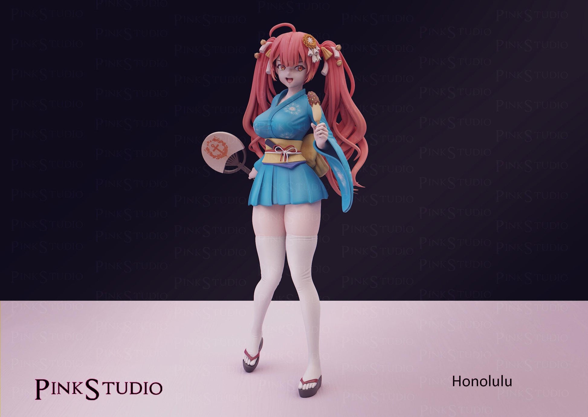 Honolulu Inspired Model Kit | 3D Resin Printed Figurine | Pink Studio