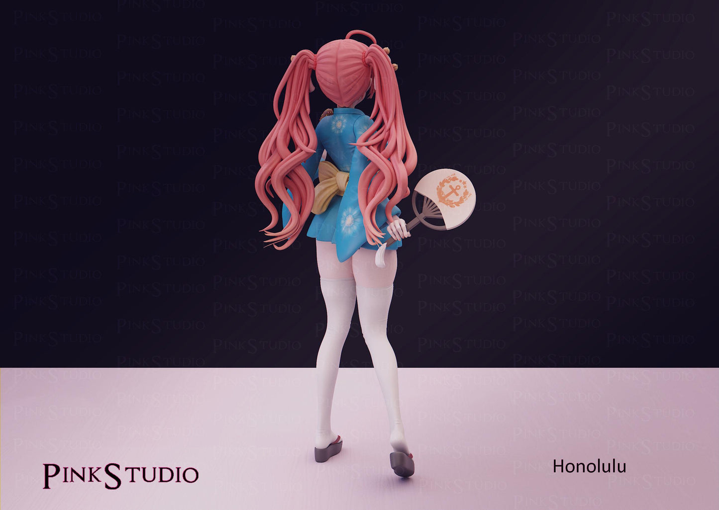 Honolulu Inspired Model Kit | 3D Resin Printed Figurine | Pink Studio