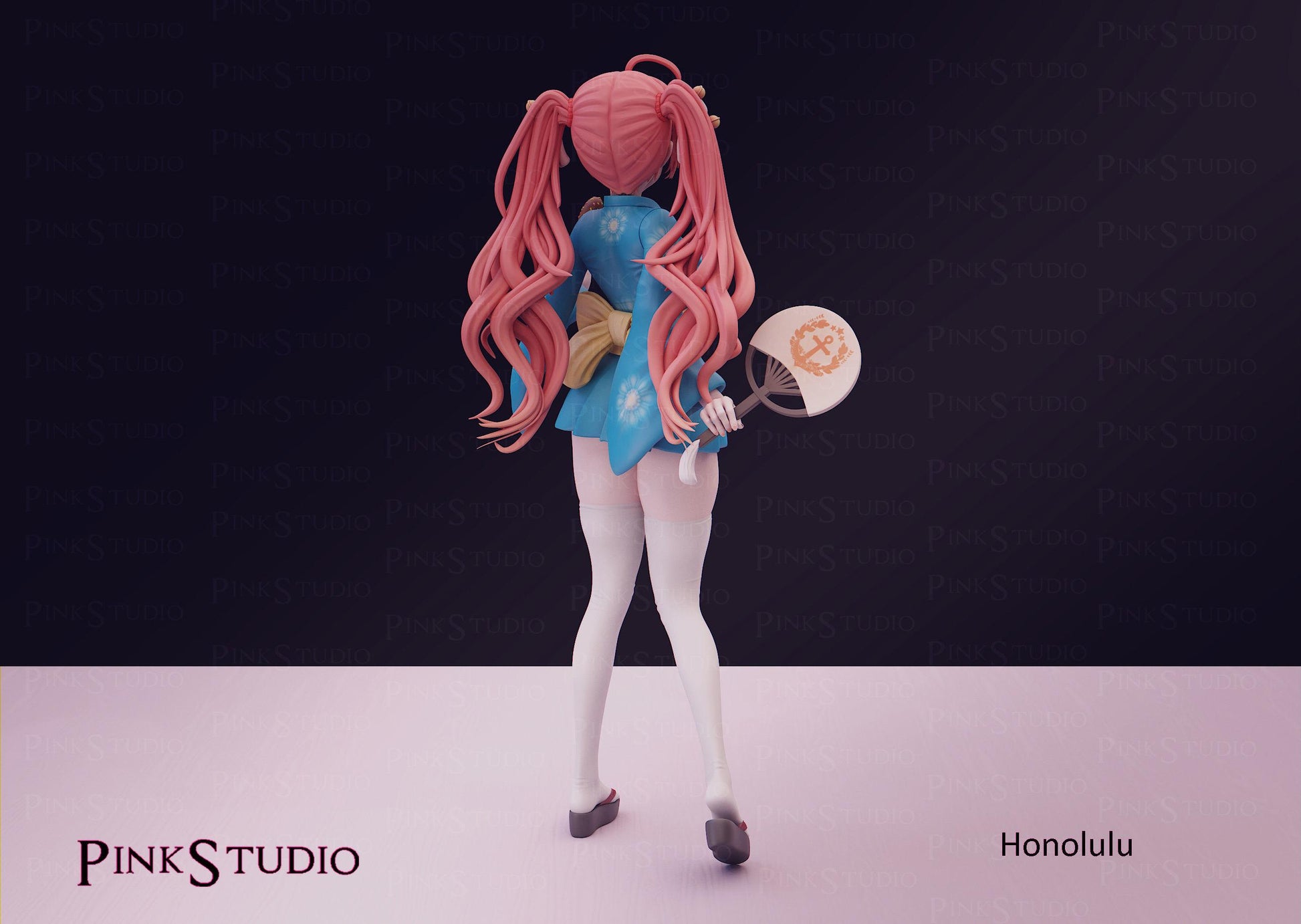 Honolulu Inspired Model Kit | 3D Resin Printed Figurine | Pink Studio