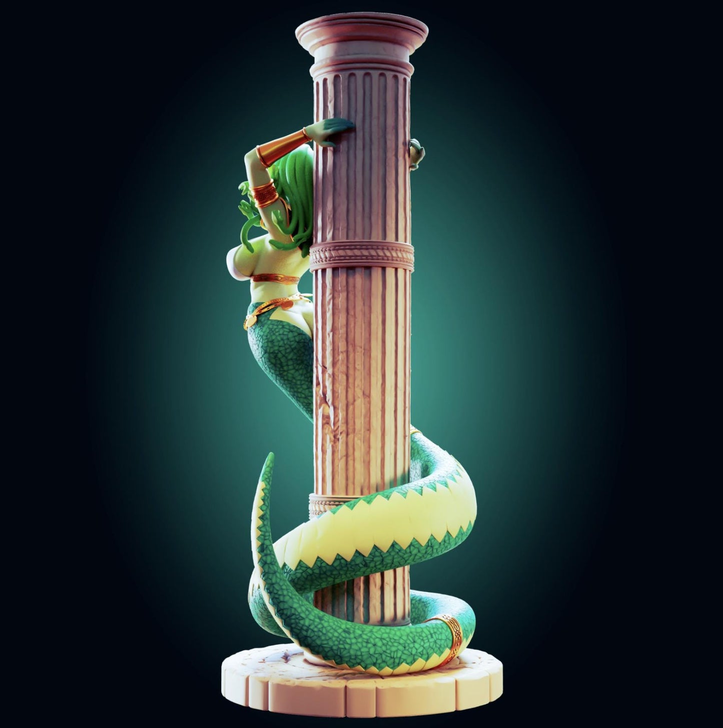 Medusa Snake Girl Model Kit | 3D Resin Printed Figurine | Officer Rhu