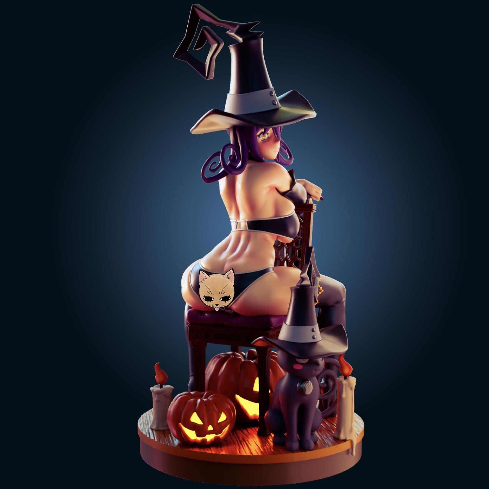 Witch Girl Model Kit | 3D Resin Printed Figurine | Officer Rhu