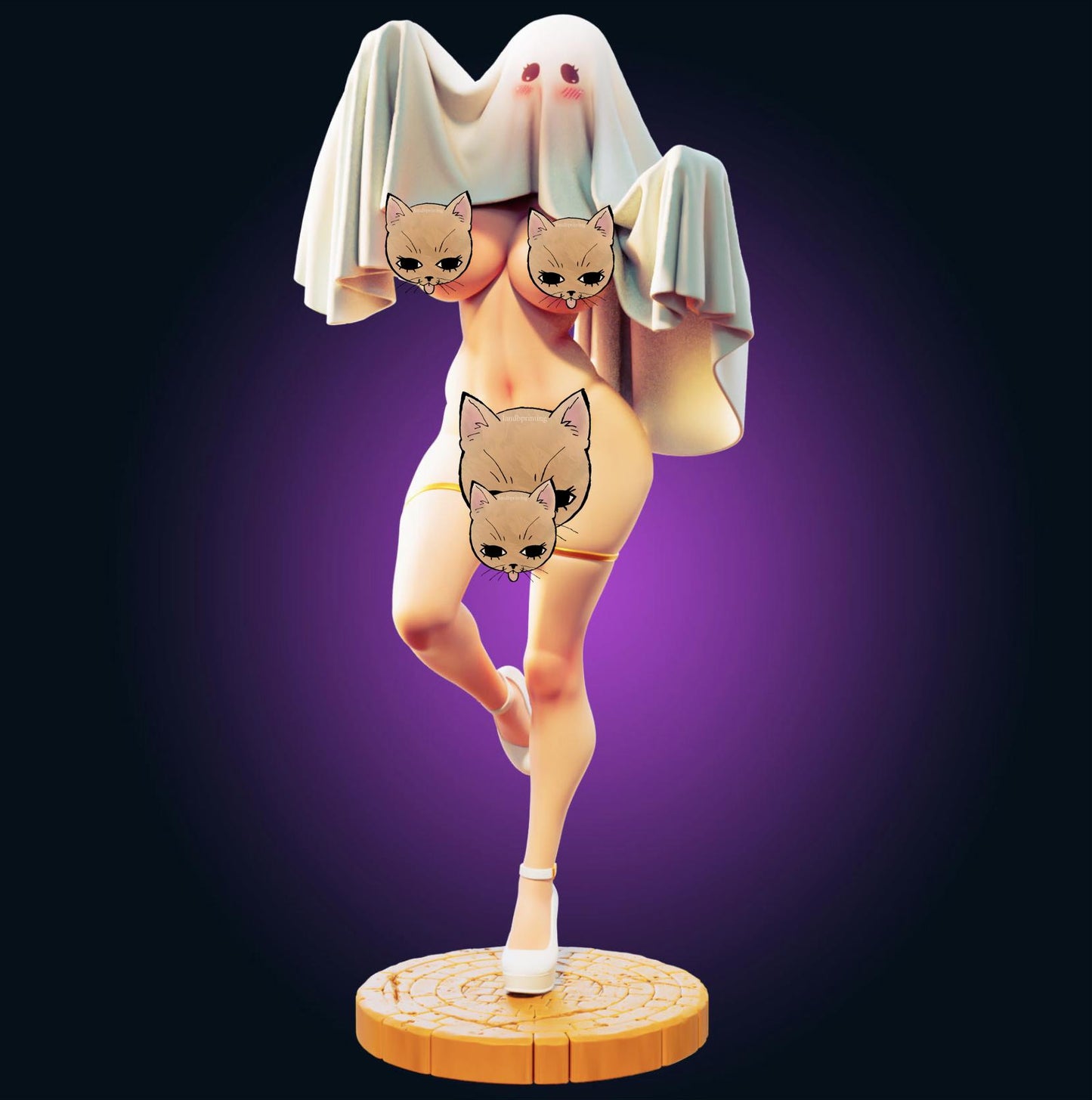 Ghost Girl Waifu Model Kit | 3D Resin Printed Figurine | Officer Rhu