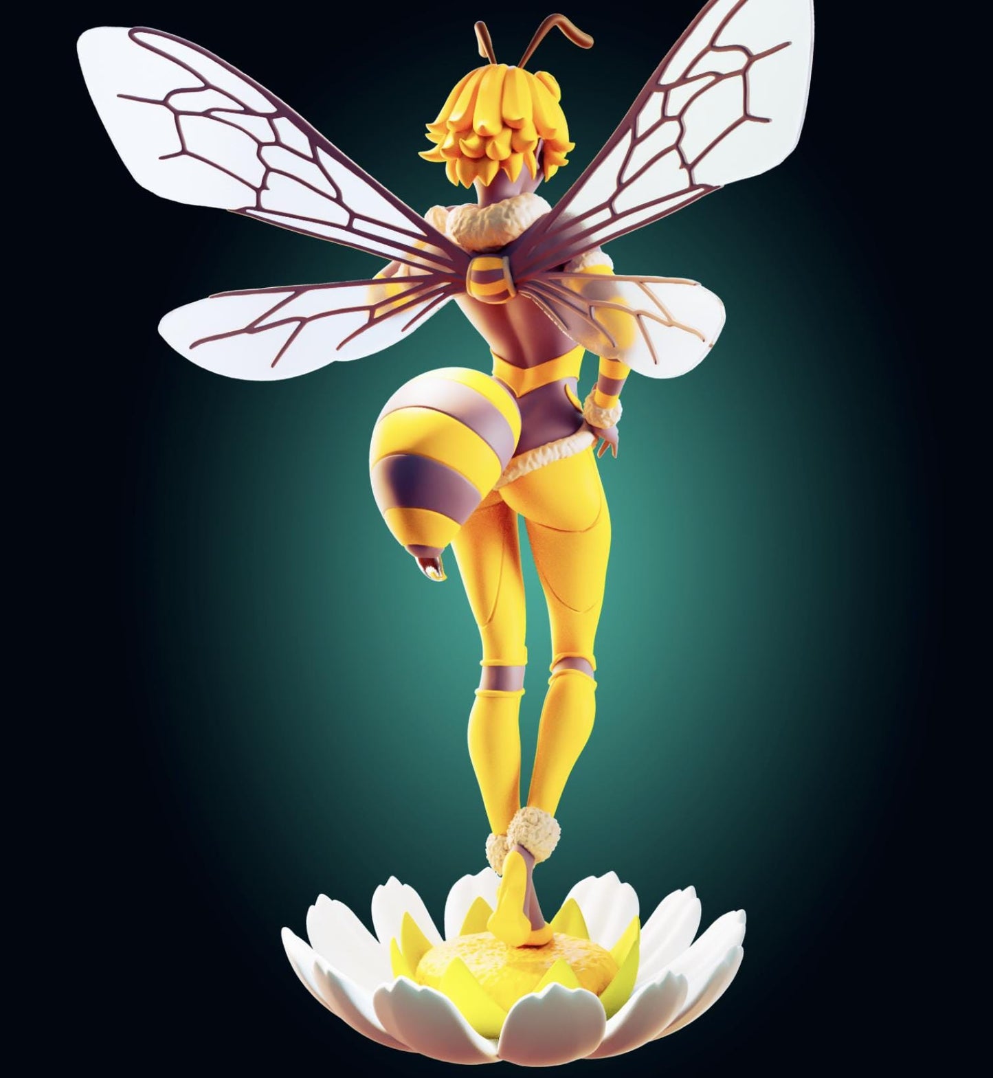 Bee Girl Waifu Model Kit | 3D Resin Printed Figurine | Officer Rhu