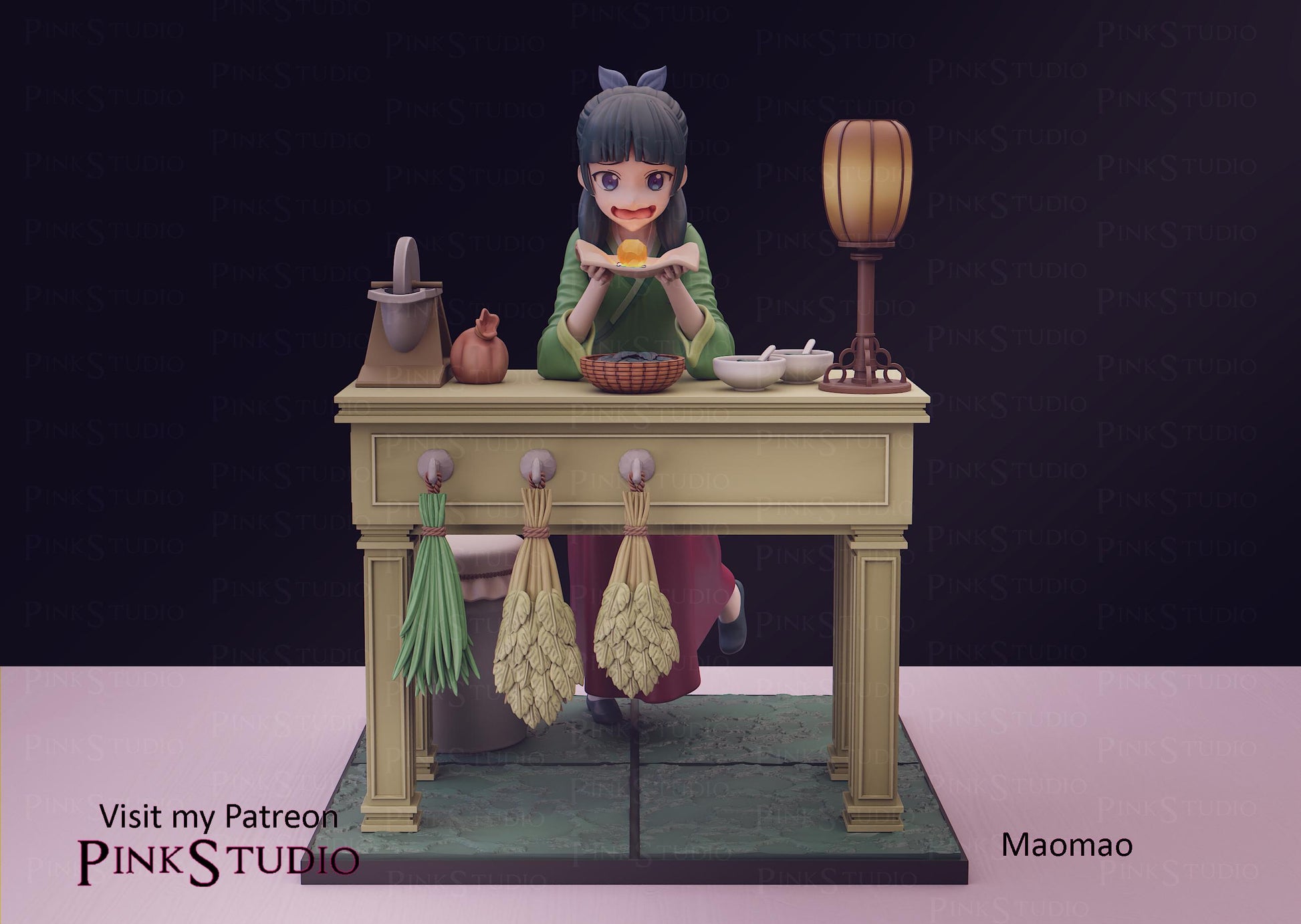 Apothecary Apprentice Model Kit | 3D Resin Printed Figurine | Pink Studio