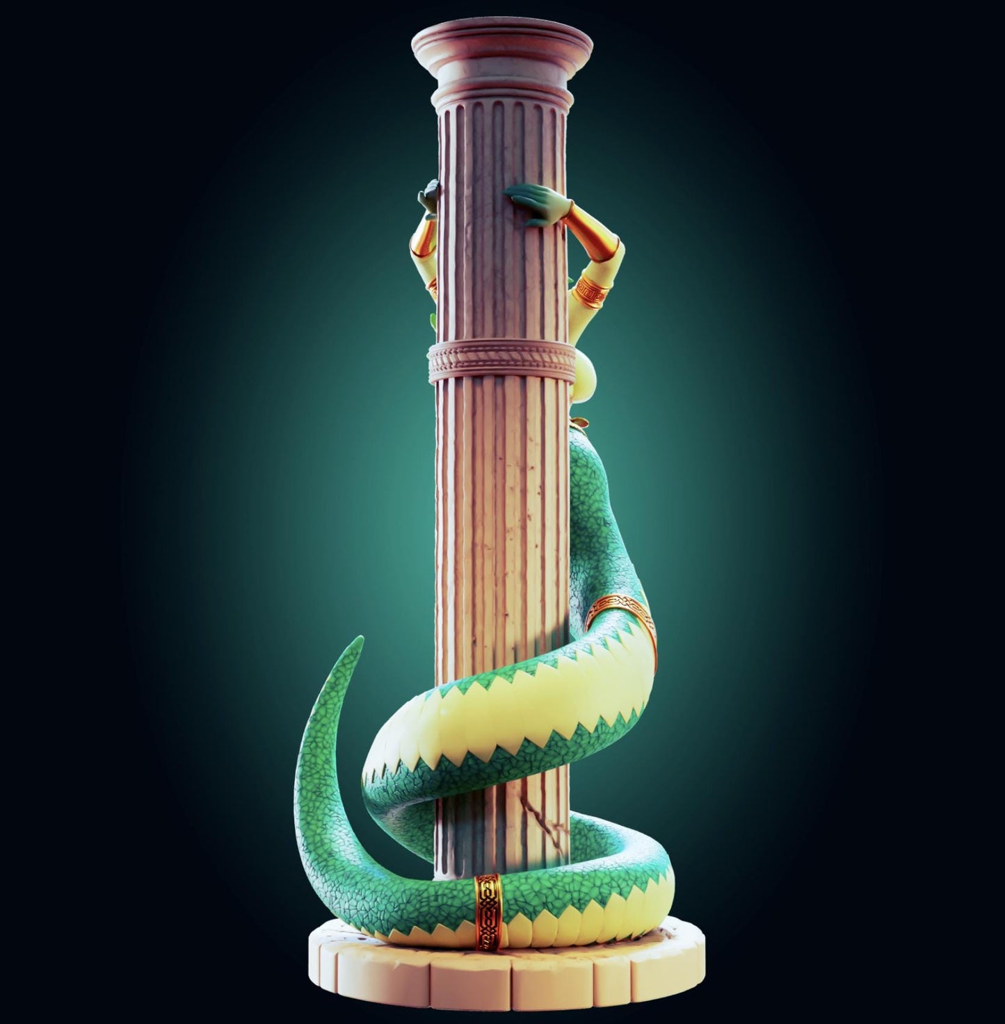 Medusa Snake Girl Model Kit | 3D Resin Printed Figurine | Officer Rhu