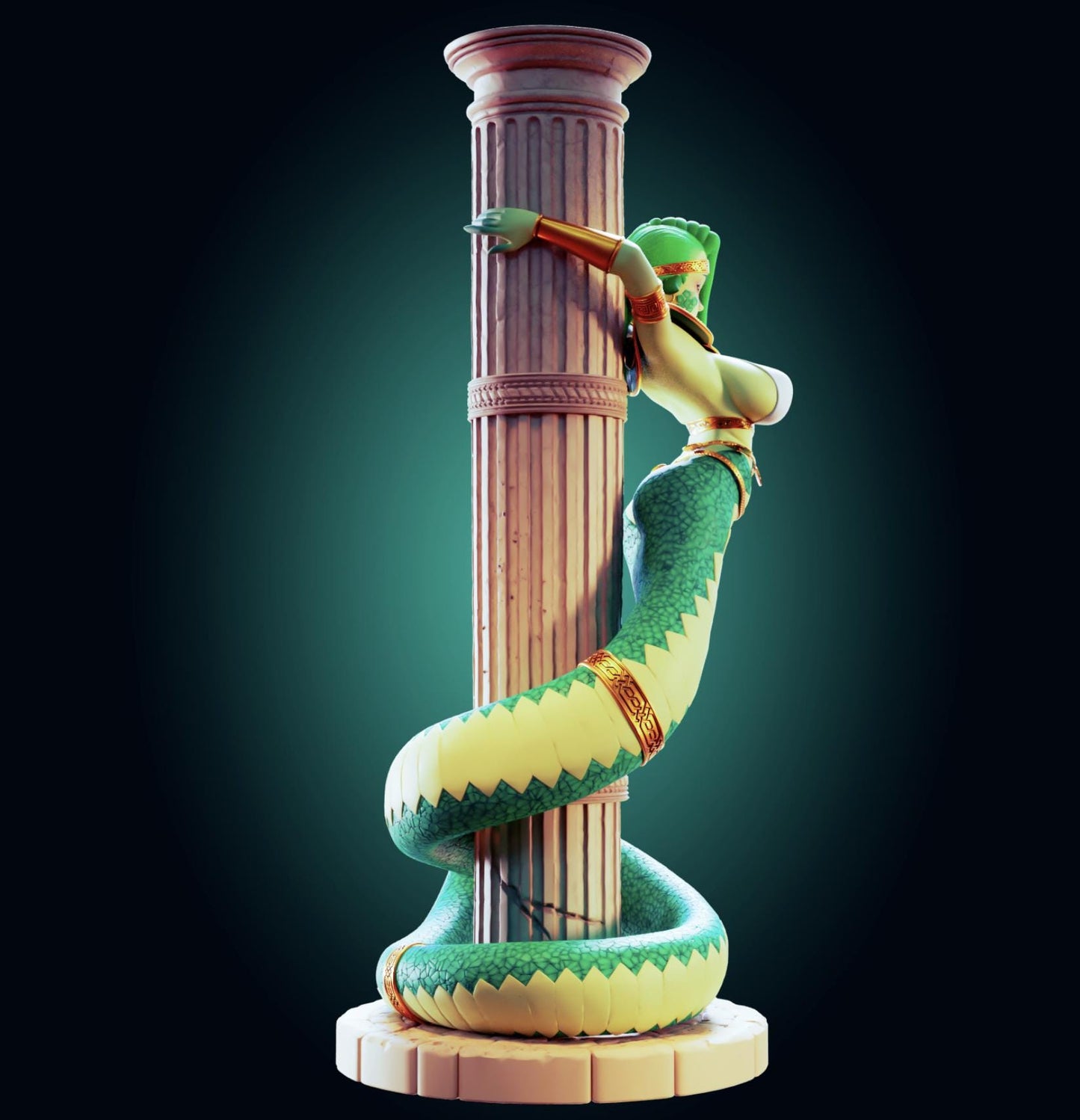 Medusa Snake Girl Model Kit | 3D Resin Printed Figurine | Officer Rhu